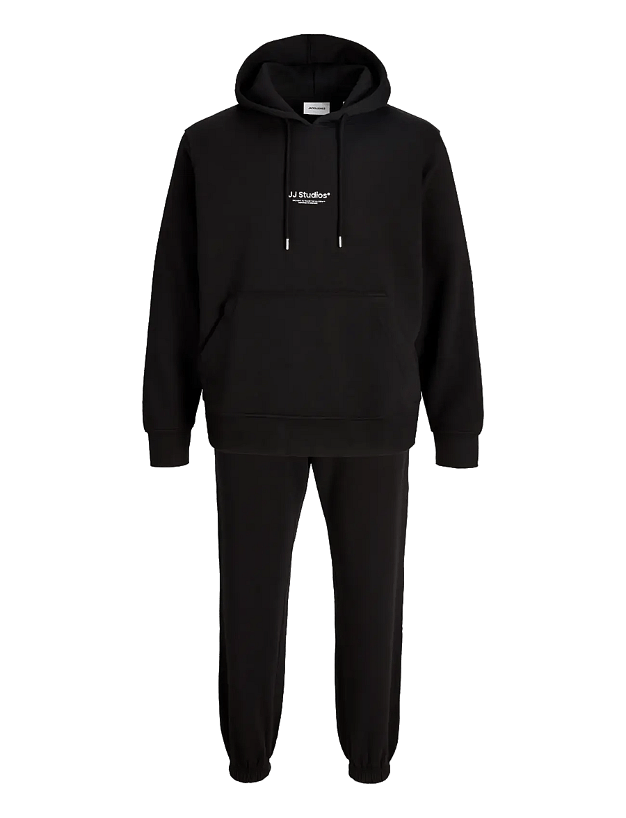Jack & Jones - JJESOHO SWEAT HOOD SET MP - jogging tøj - black - 1