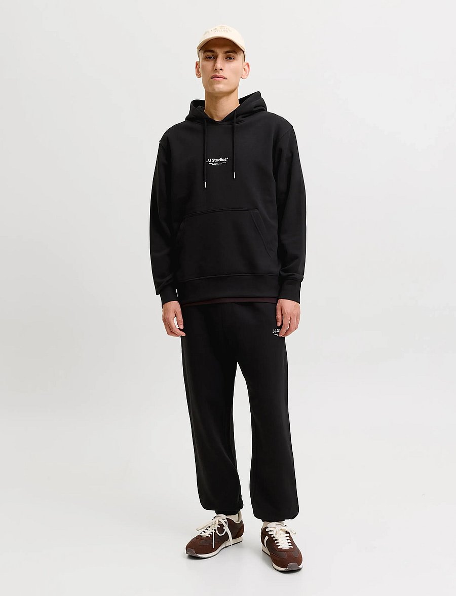 Jack & Jones - JJESOHO SWEAT HOOD SET MP - jogging tøj - black - 0