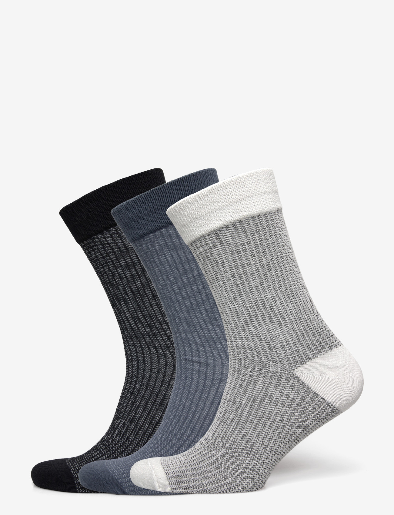 Jack & Jones - JACBRYAN BIRD EYE SOCKS 3 PACK SN - crew-socken - black - 0