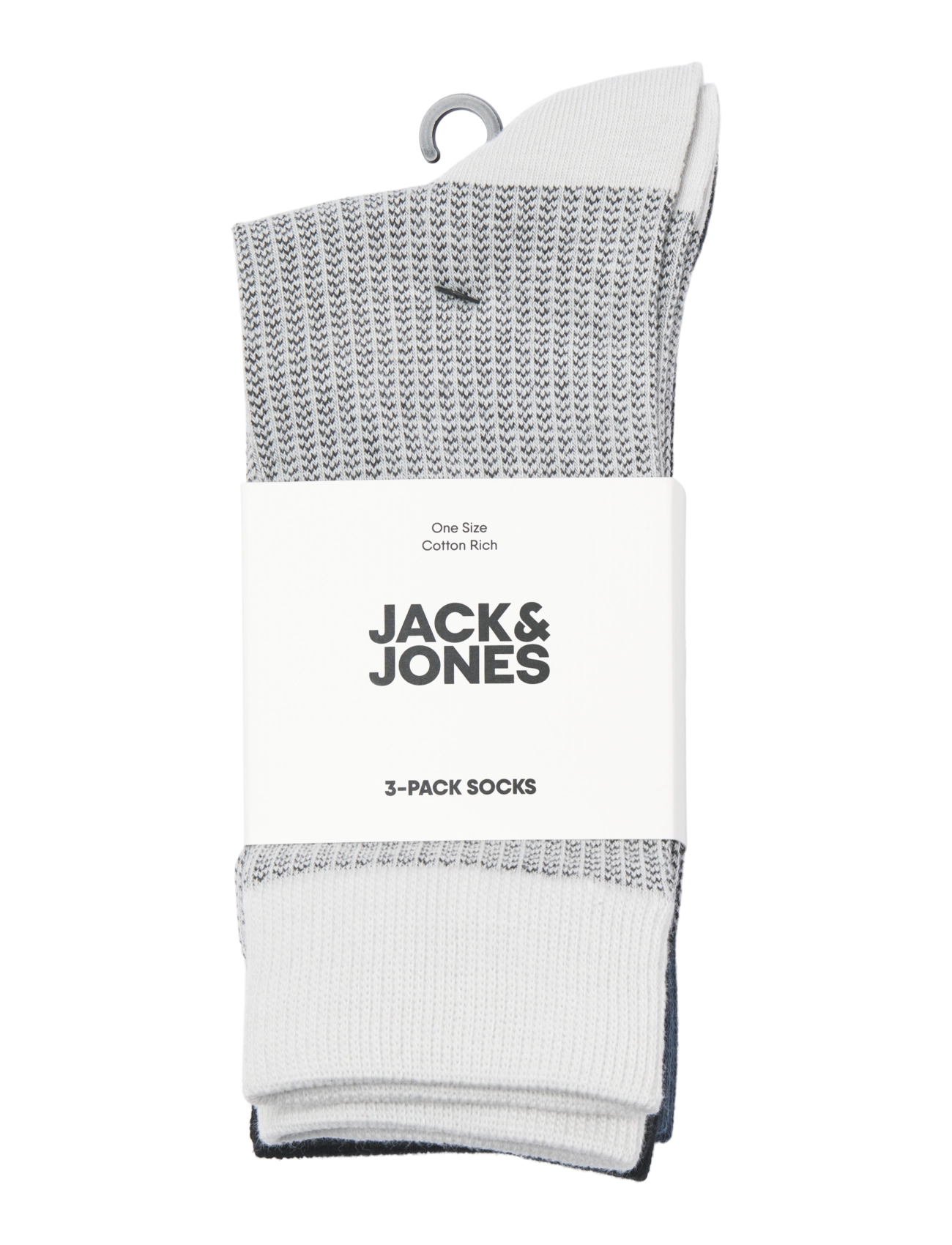 Jack & Jones - JACBRYAN BIRD EYE SOCKS 3 PACK SN - vanliga strumpor - black - 1