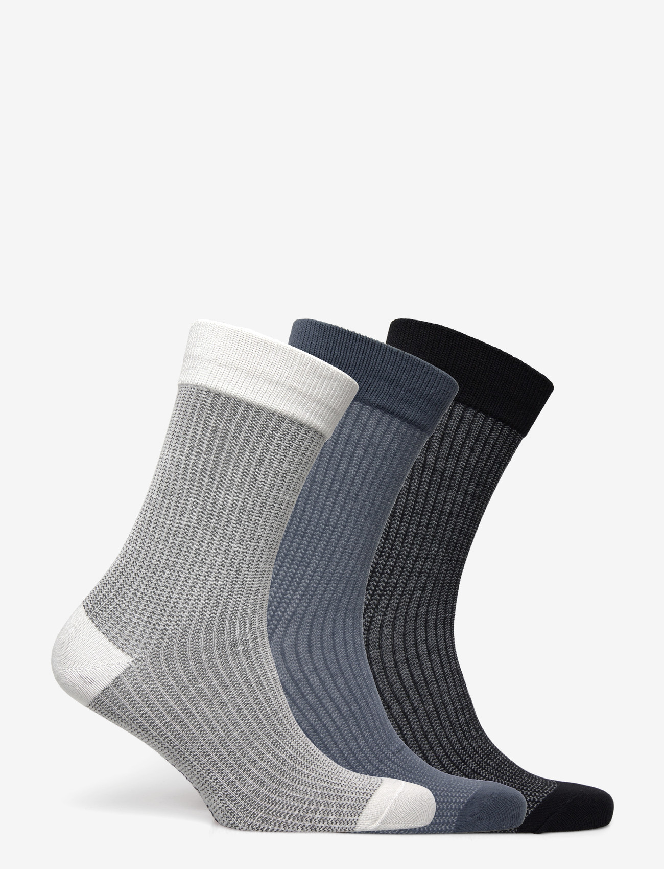 Jack & Jones - JACBRYAN BIRD EYE SOCKS 3 PACK SN - crew-socken - black - 1