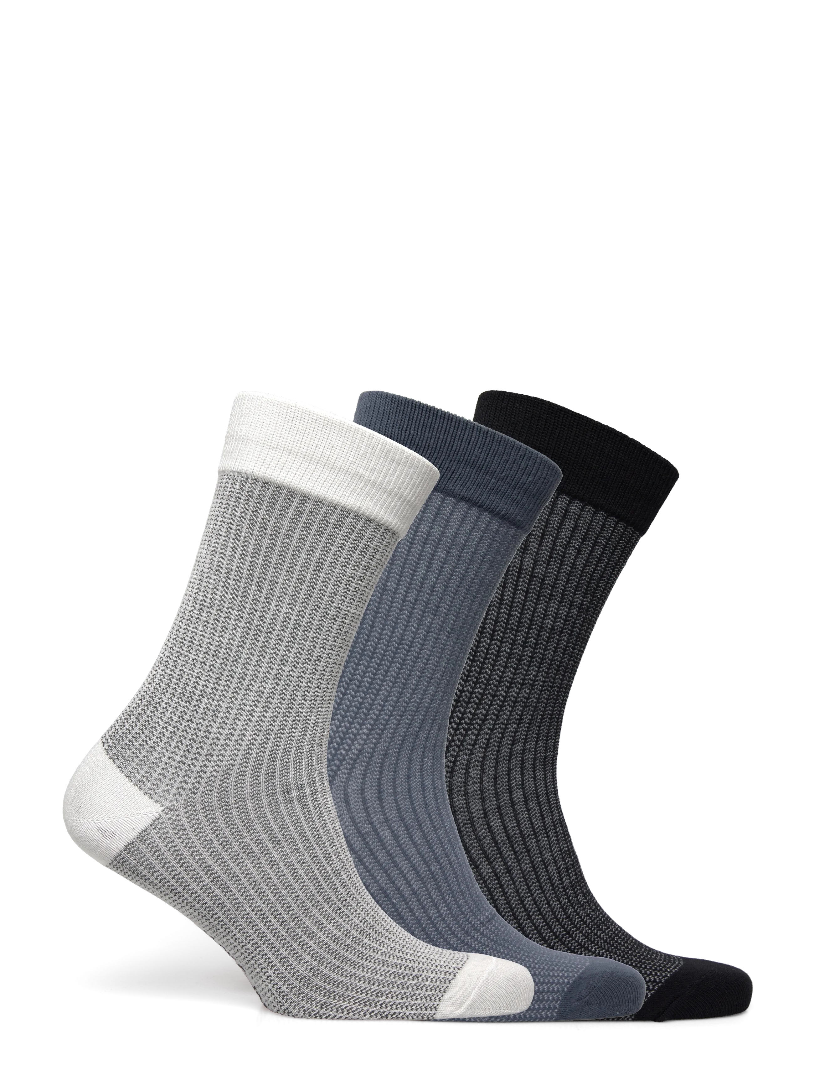 Jack & Jones - JACBRYAN BIRD EYE SOCKS 3 PACK SN - madalaimad hinnad - black - 1