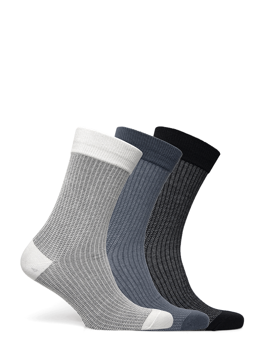 Jack & Jones - JACBRYAN BIRD EYE SOCKS 3 PACK SN - tennissocken - black - 3
