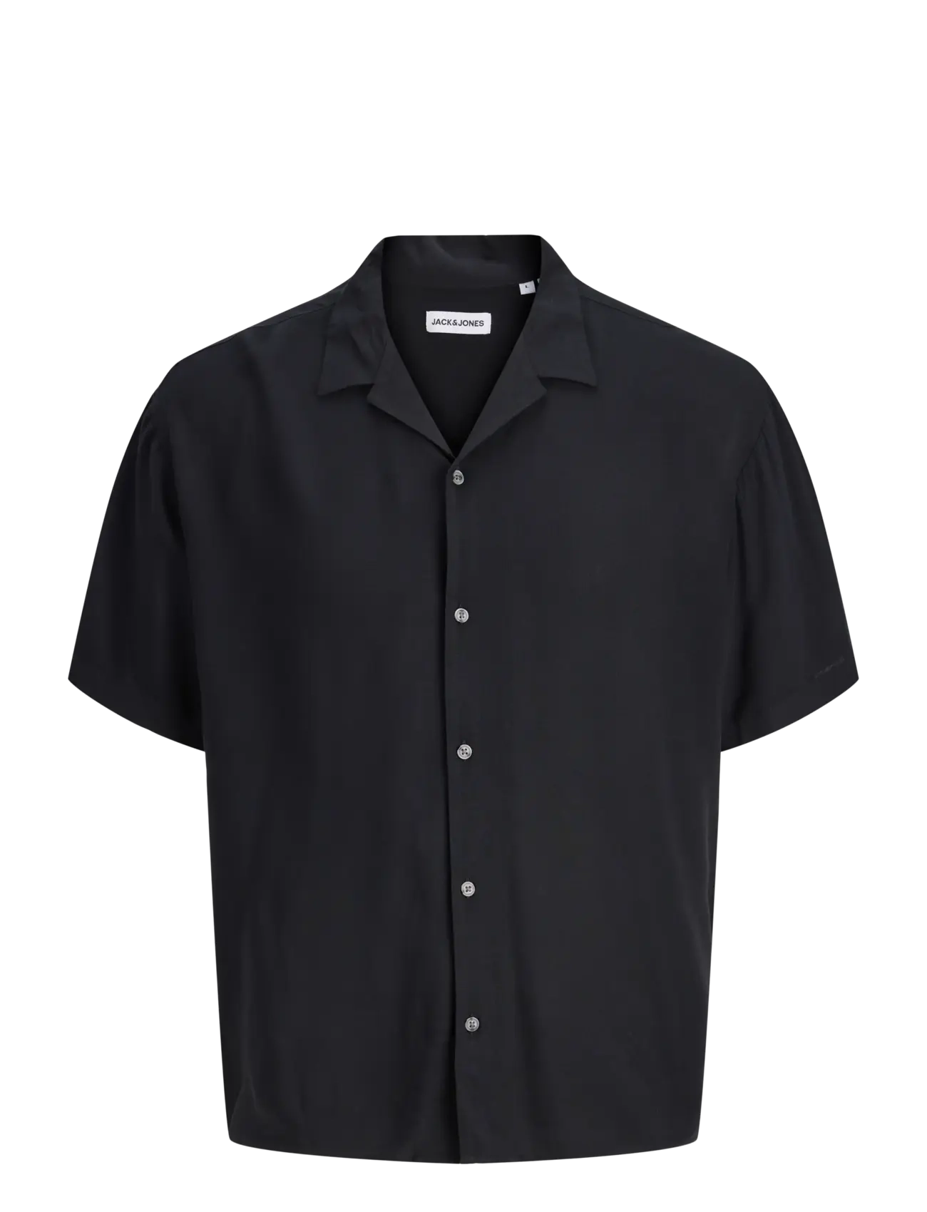 Jack & Jones JJEJEFF RESORT SOLID SHIRT SS SN - Jack & Jones - BLACK / black