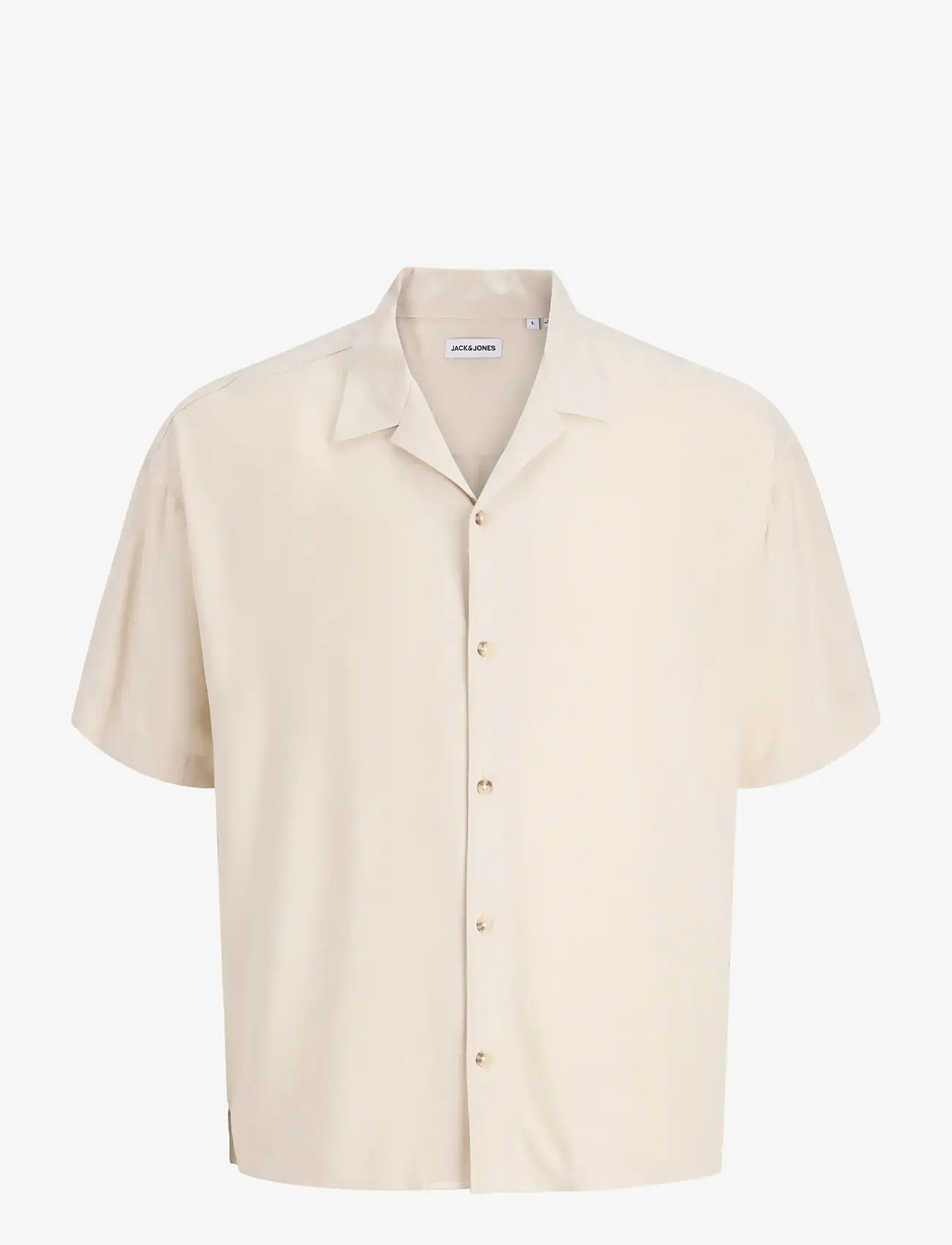 Jack & Jones - JJEJEFF RESORT SOLID SHIRT SS SN - kortærmede skjorter - moonbeam - 1