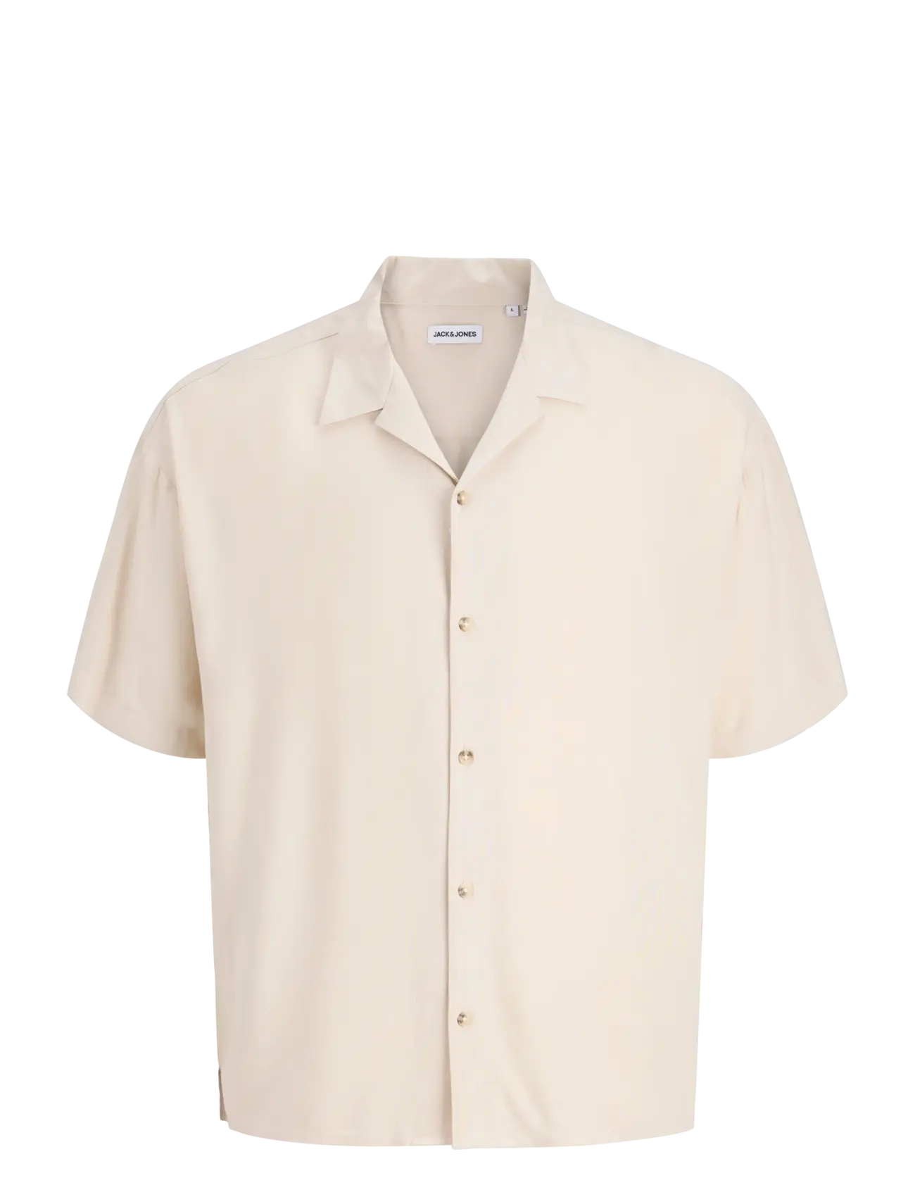 Jack & Jones - JJEJEFF RESORT SOLID SHIRT SS SN - kurzarmhemden - moonbeam - 1