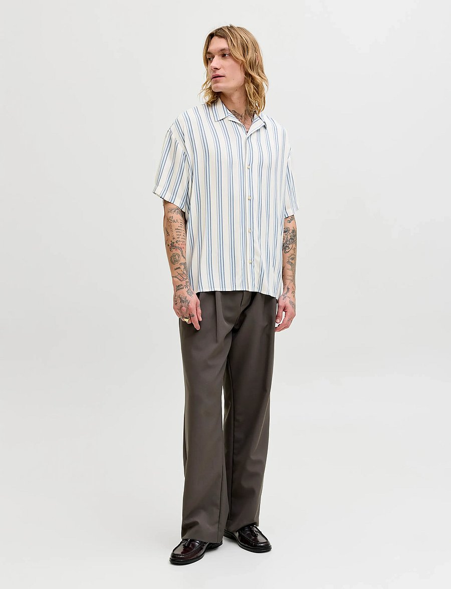 Jack & Jones - JJEJEFF RESORT STRIPE SHIRT S/S SN - striped shirts - celestial blue - 4