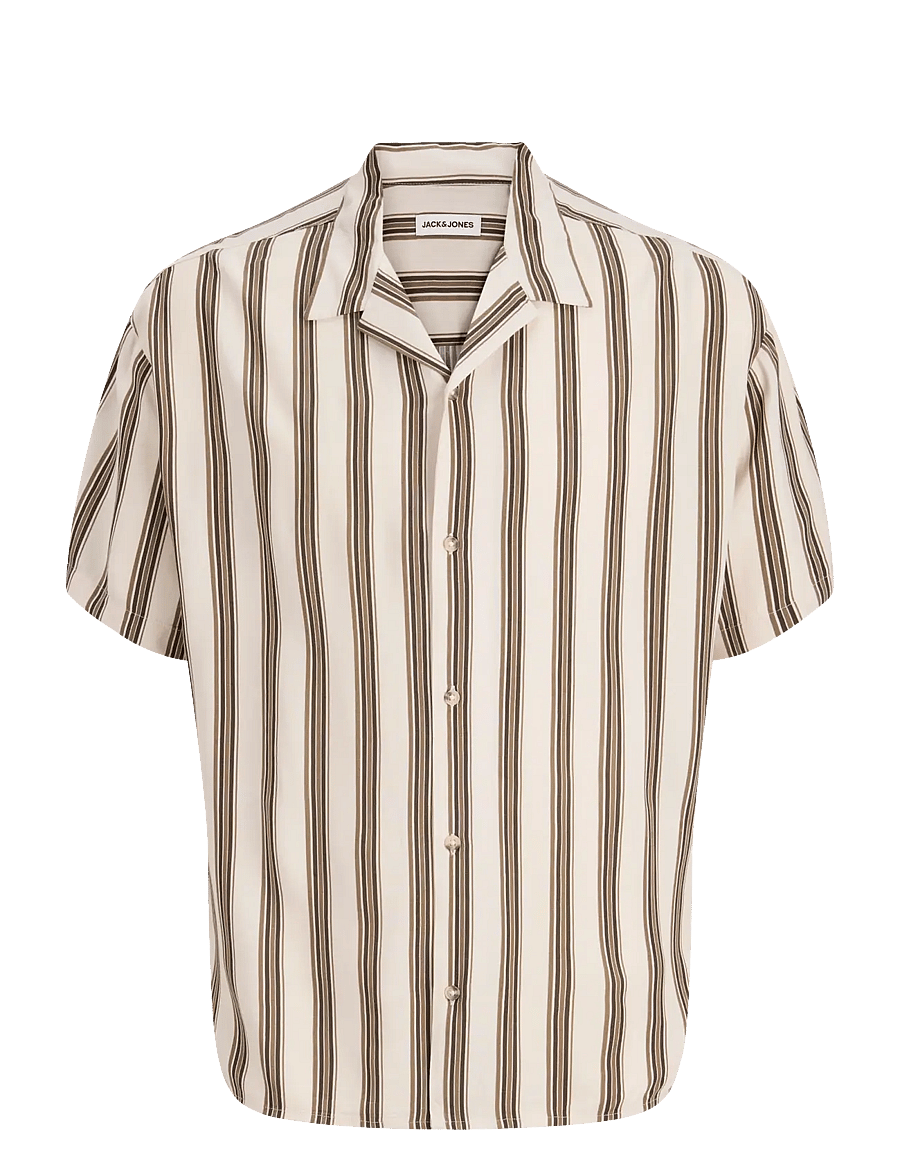 Jack & Jones - JJEJEFF RESORT STRIPE SHIRT S/S SN - striped shirts - moonbeam - 1