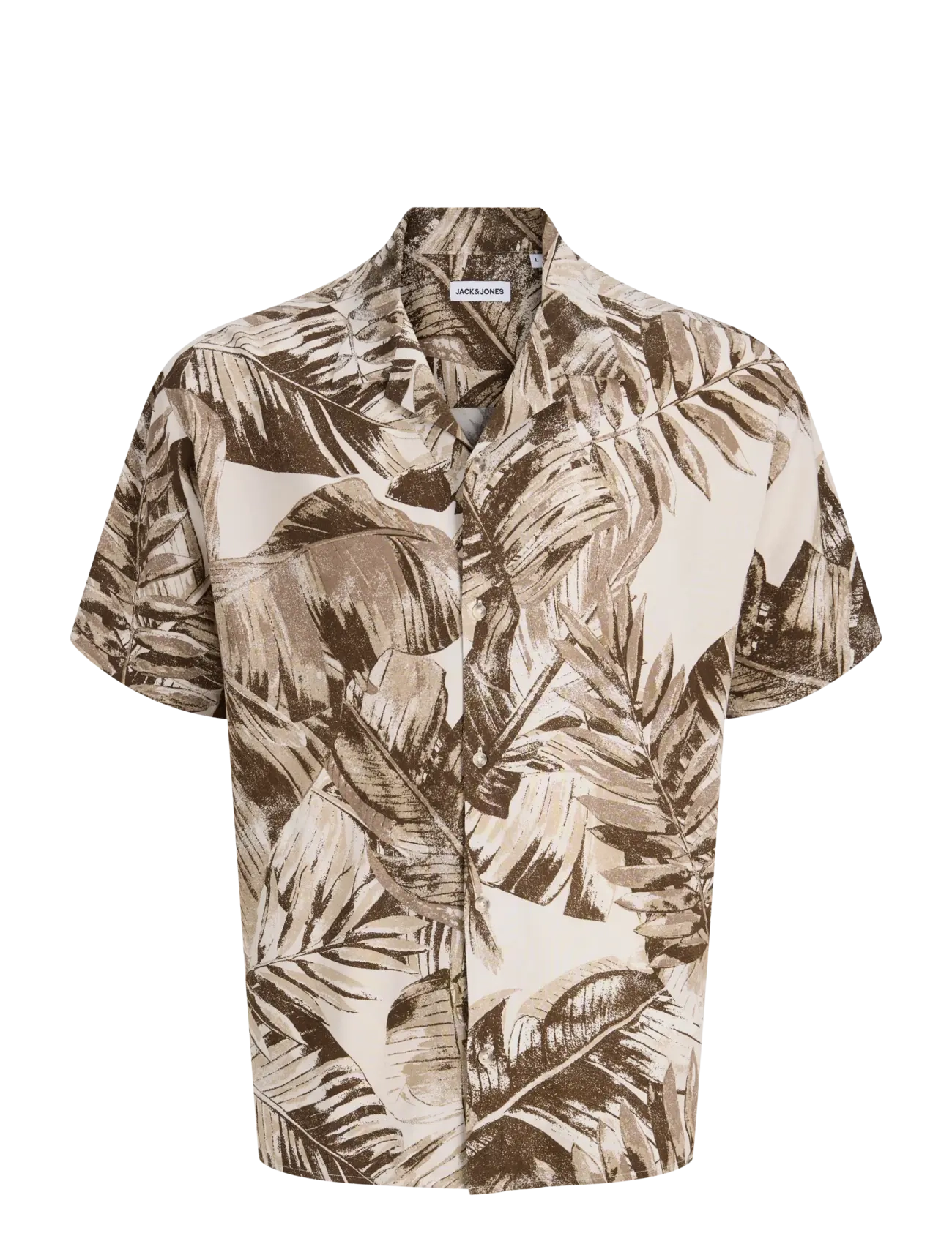 Jack & Jones JJEJEFF RESORT AOP SHIRT S/S LN - Skjorter - STRING / brown