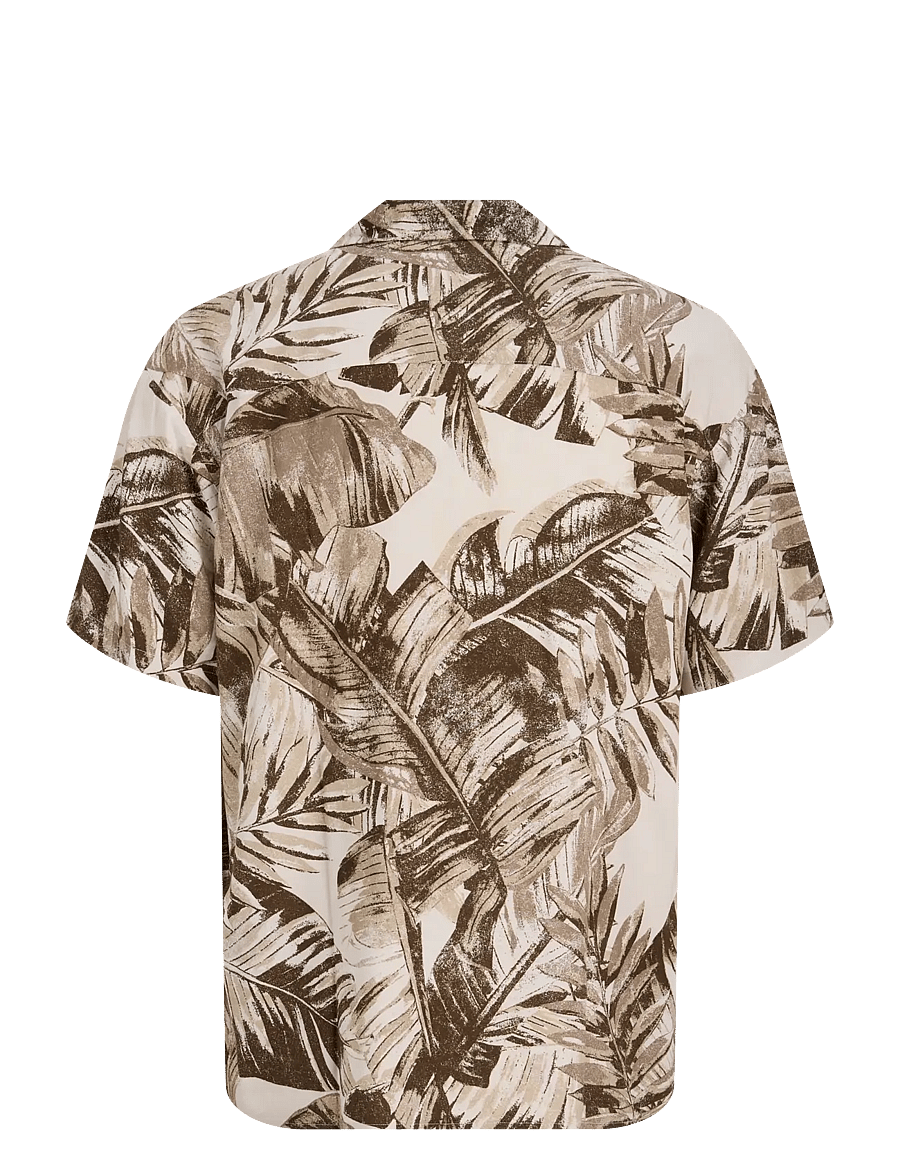 Jack & Jones - JJEJEFF RESORT AOP SHIRT S/S LN - mønstrede skjorter - string - 2