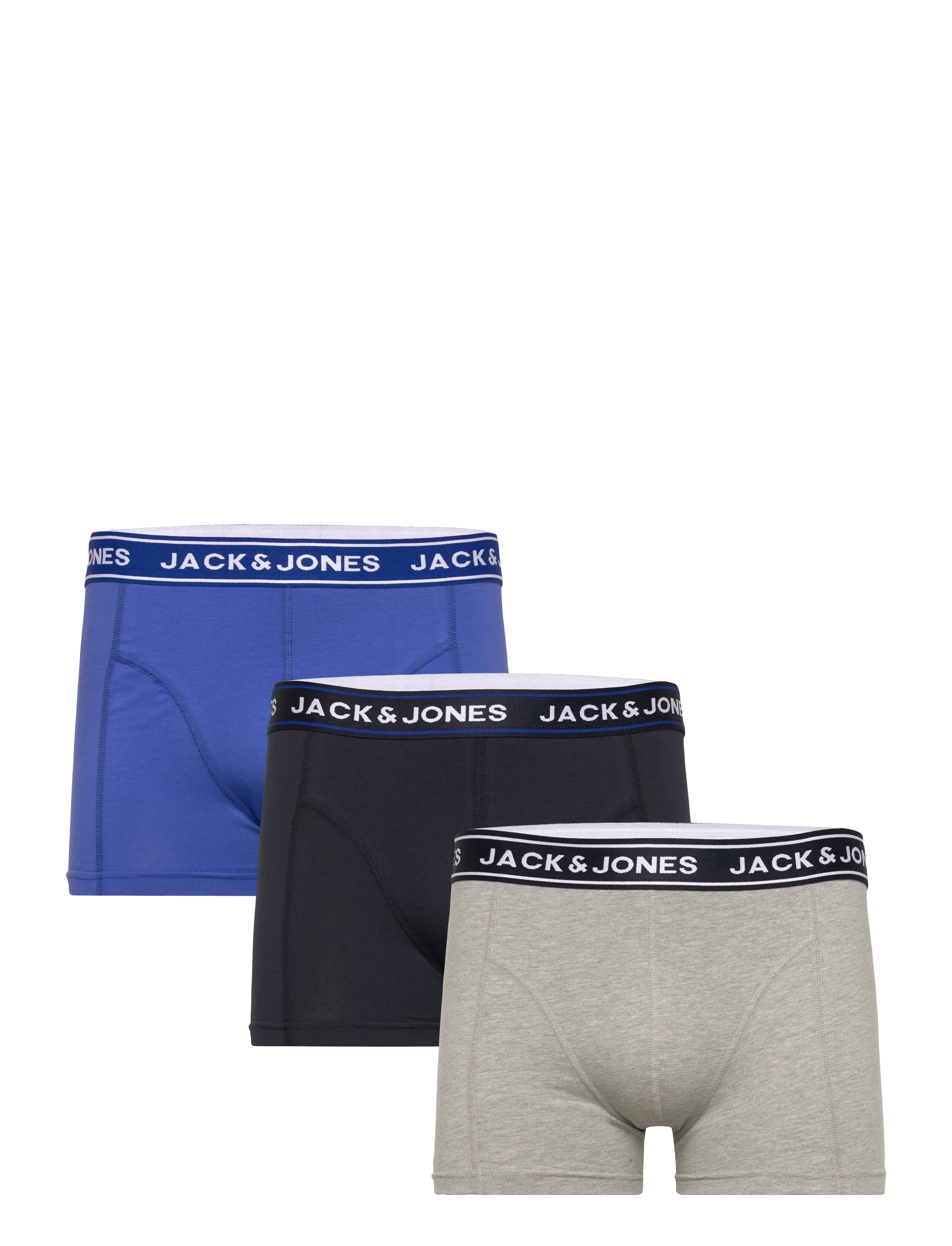 Jack & Jones Jacdanny Solid Trunks 3 Pack, XL, Blue, Undertøj > Boksere, Herre