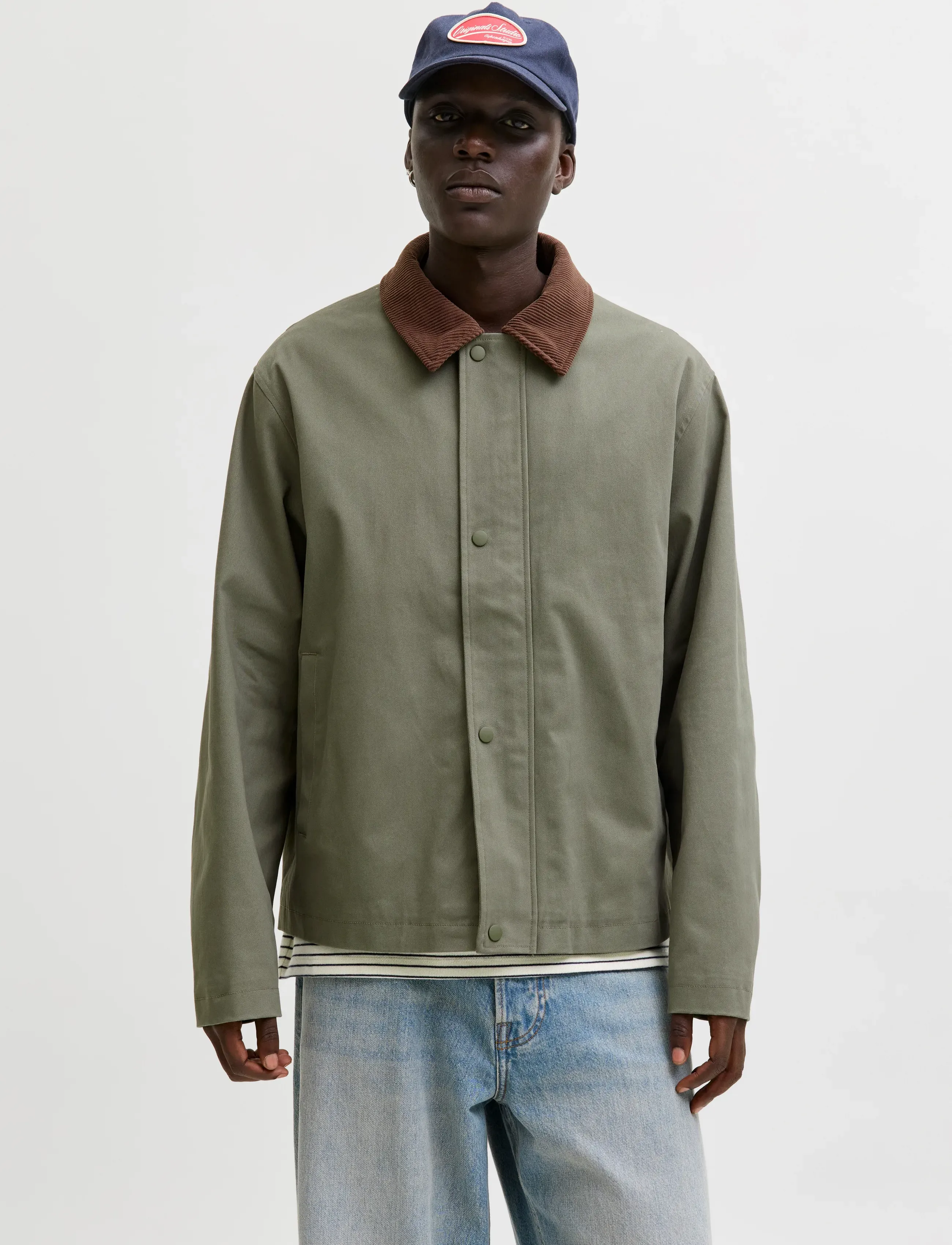 Jack & Jones Jjegraham Worker Jacket Sn, XXL, Jackets, Khakigrün - Light Männerswear