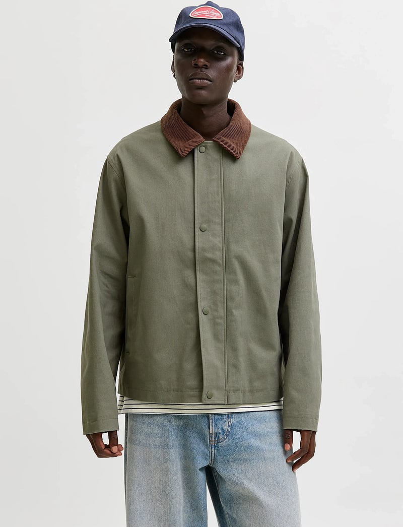 Jack & Jones - JJEGRAHAM WORKER JACKET SN - vårjackor - dusty olive - 0