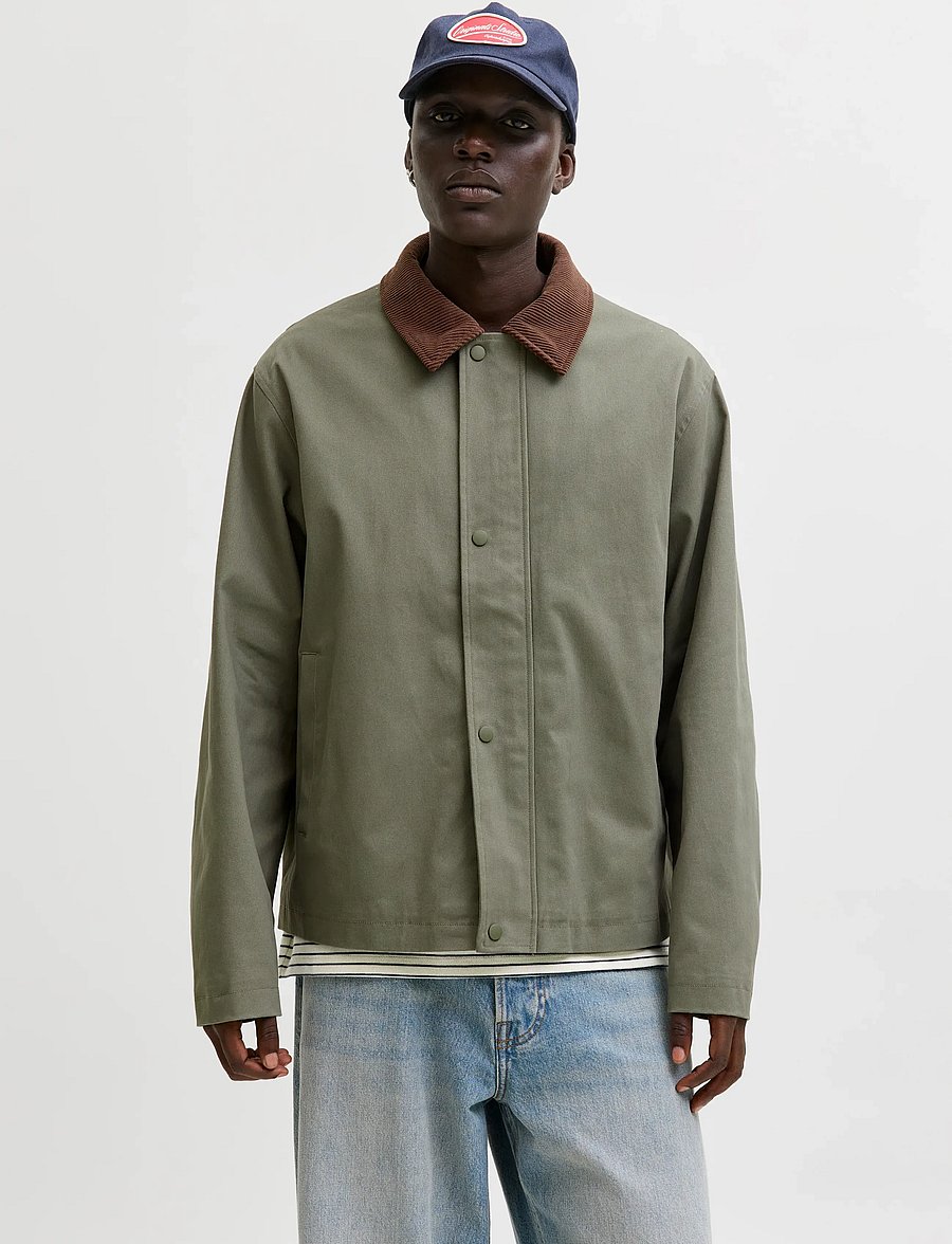 Jack & Jones - JJEGRAHAM WORKER JACKET SN - frühlingsjacken - dusty olive - 0