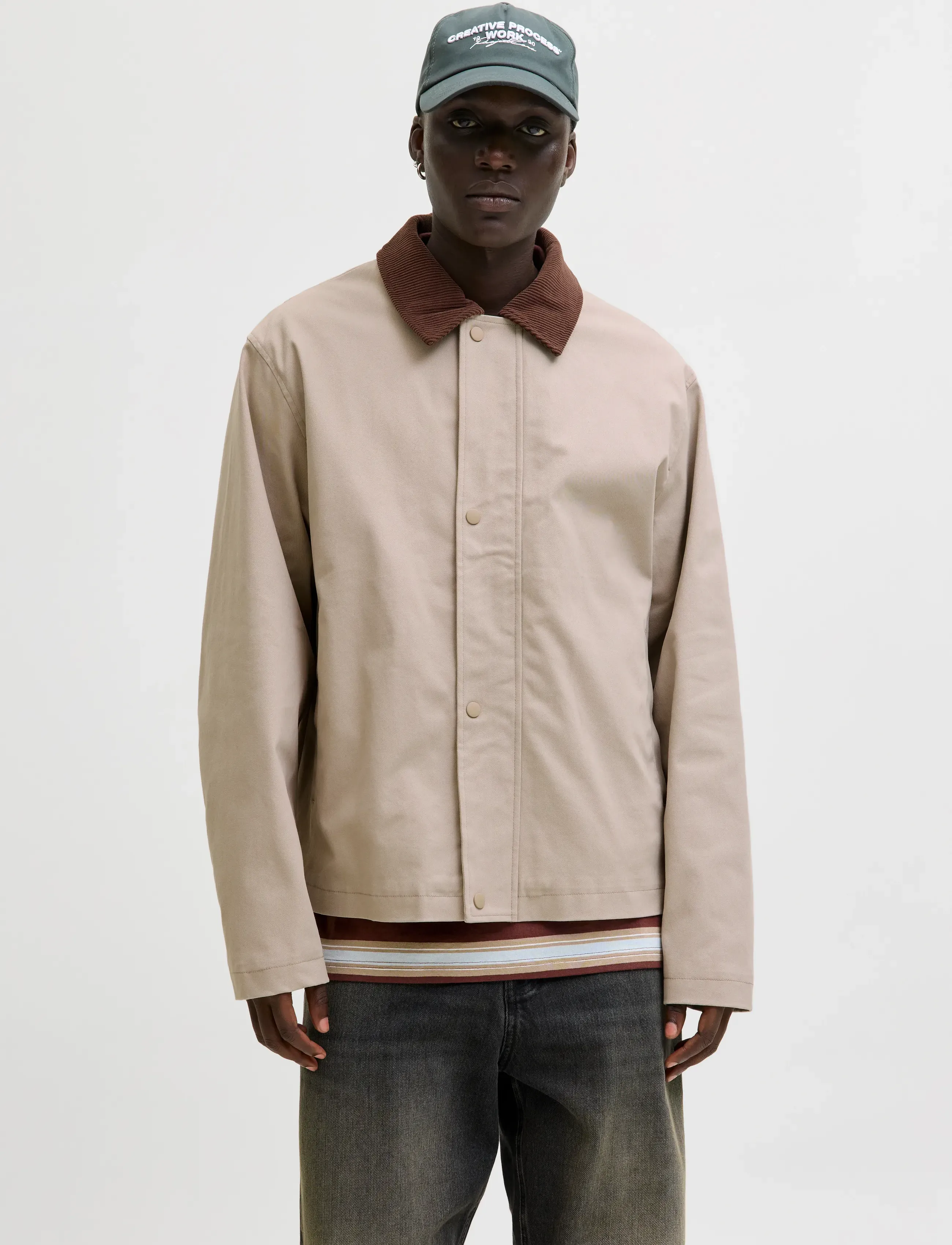 Jack & Jones JJEGRAHAM WORKER JACKET SN - Jackor - STRING / beige