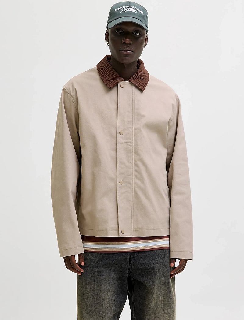 Jack & Jones - JJEGRAHAM WORKER JACKET SN - frühlingsjacken - string - 0
