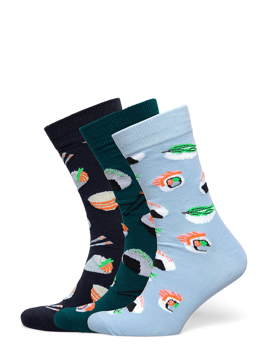Jack & Jones - JACRICE FOOD SOCKS 3 PACK - klassikalised sokid - atlantic deep - 0