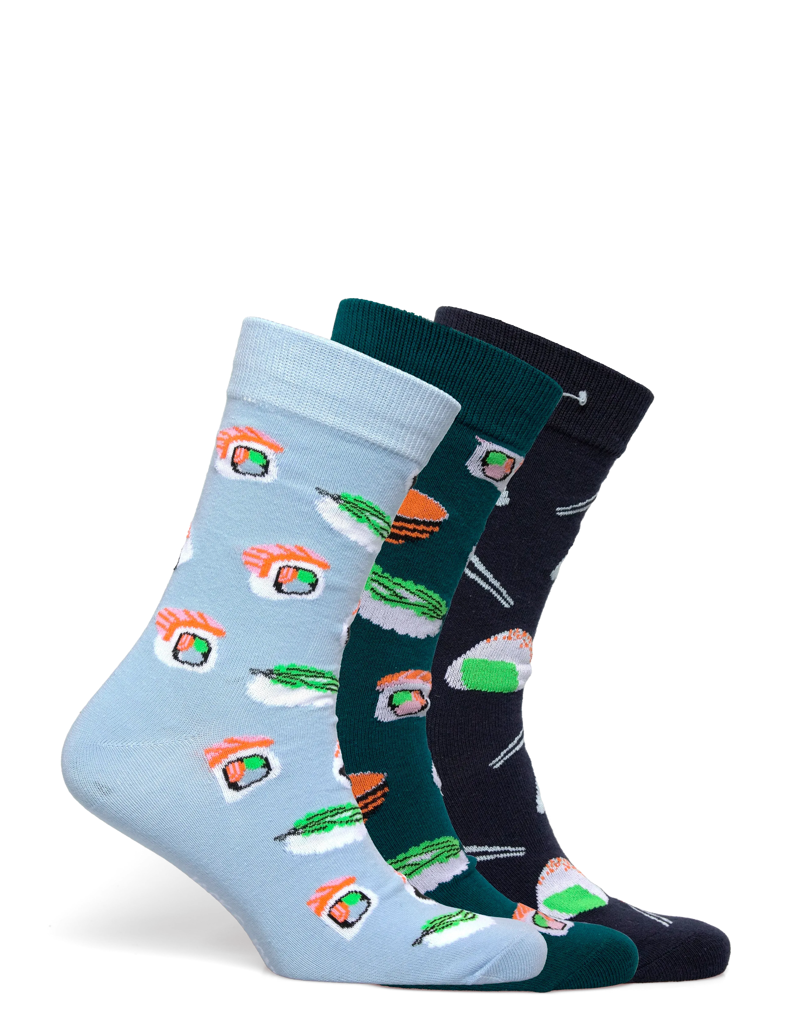 Jack & Jones - JACRICE FOOD SOCKS 3 PACK - najniższe ceny - atlantic deep - 1