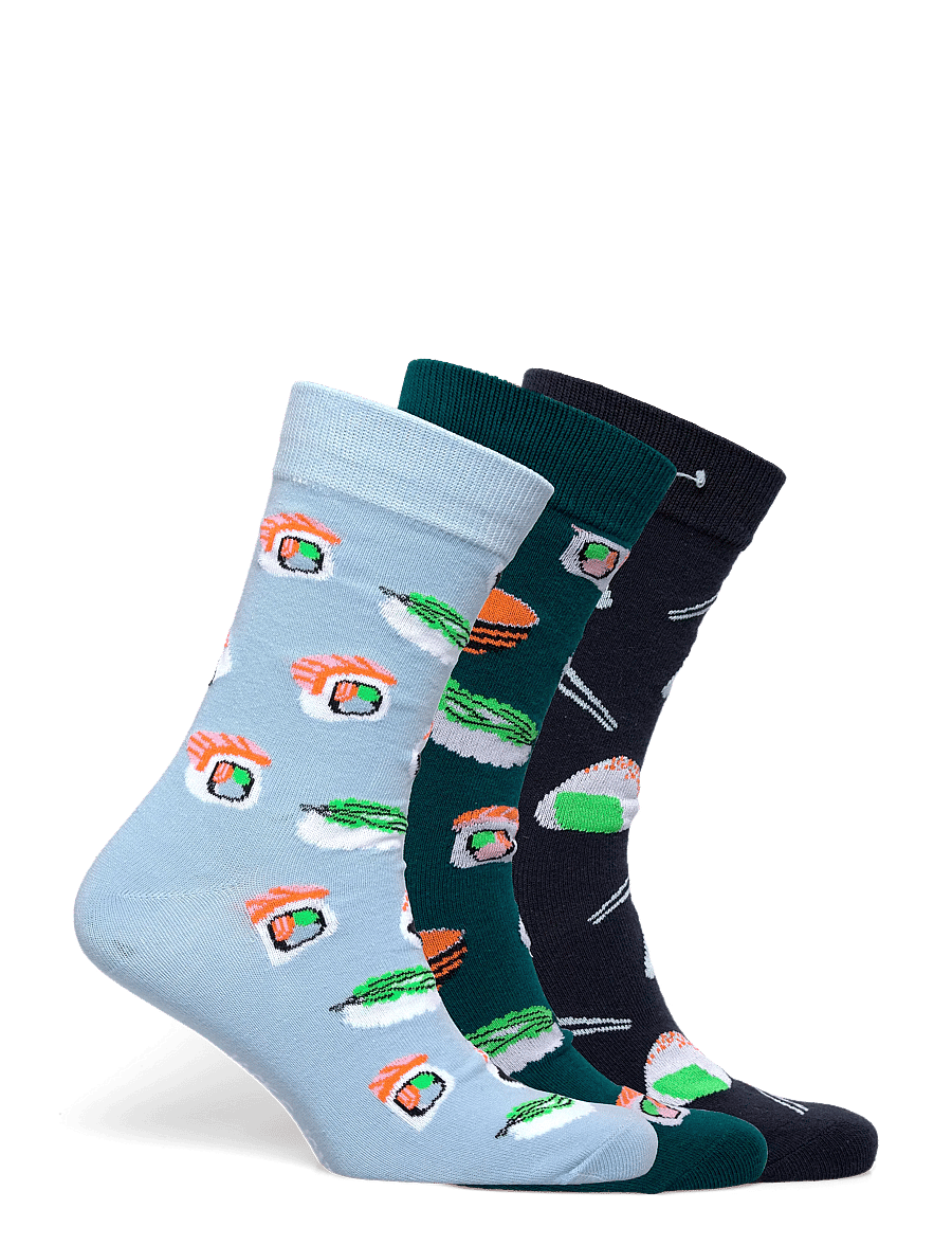 Jack & Jones - JACRICE FOOD SOCKS 3 PACK - klassikalised sokid - atlantic deep - 1