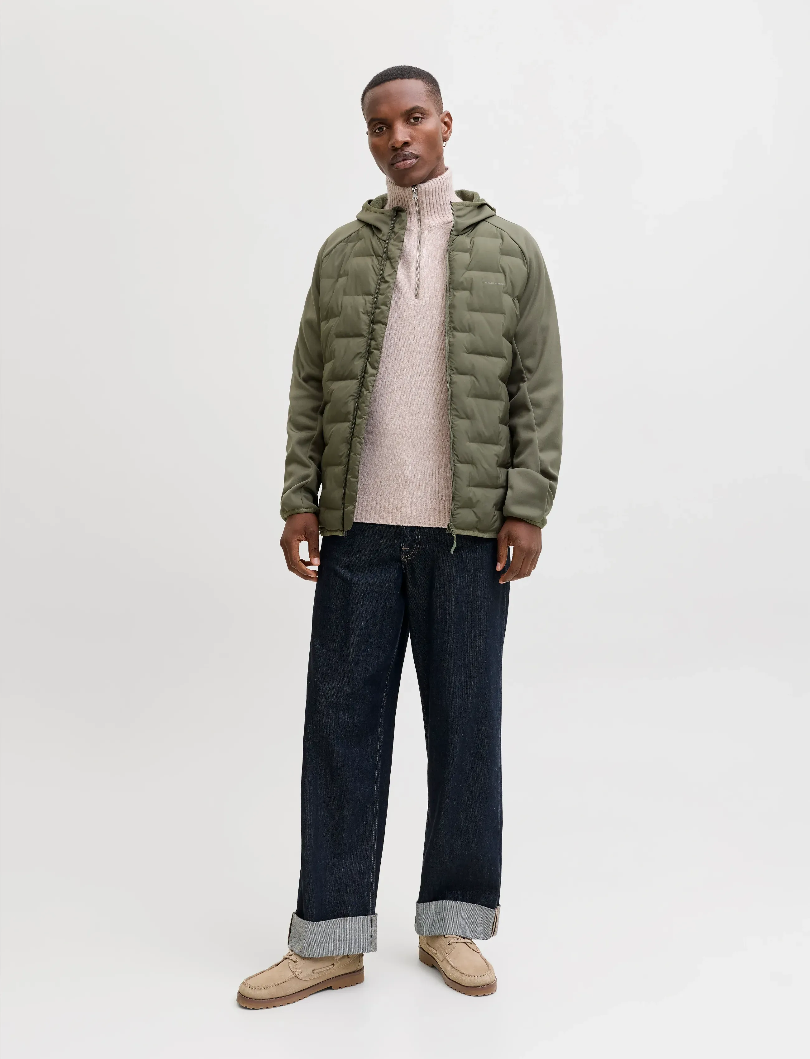 Jack & Jones - JJEPERFECT HYBRID JACKET NOOS - hybridjackor - dusty olive - 3