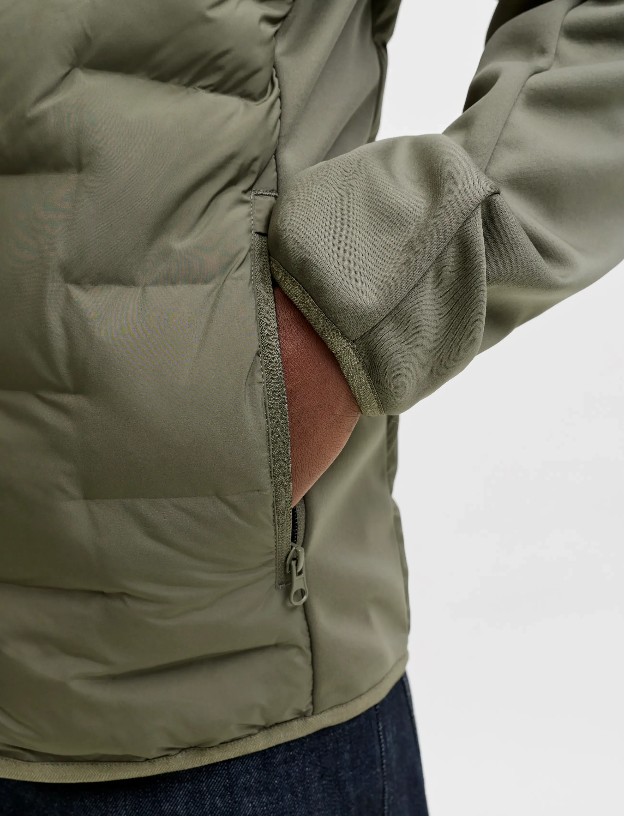 Jack & Jones - JJEPERFECT HYBRID JACKET NOOS - hybridjackor - dusty olive - 5