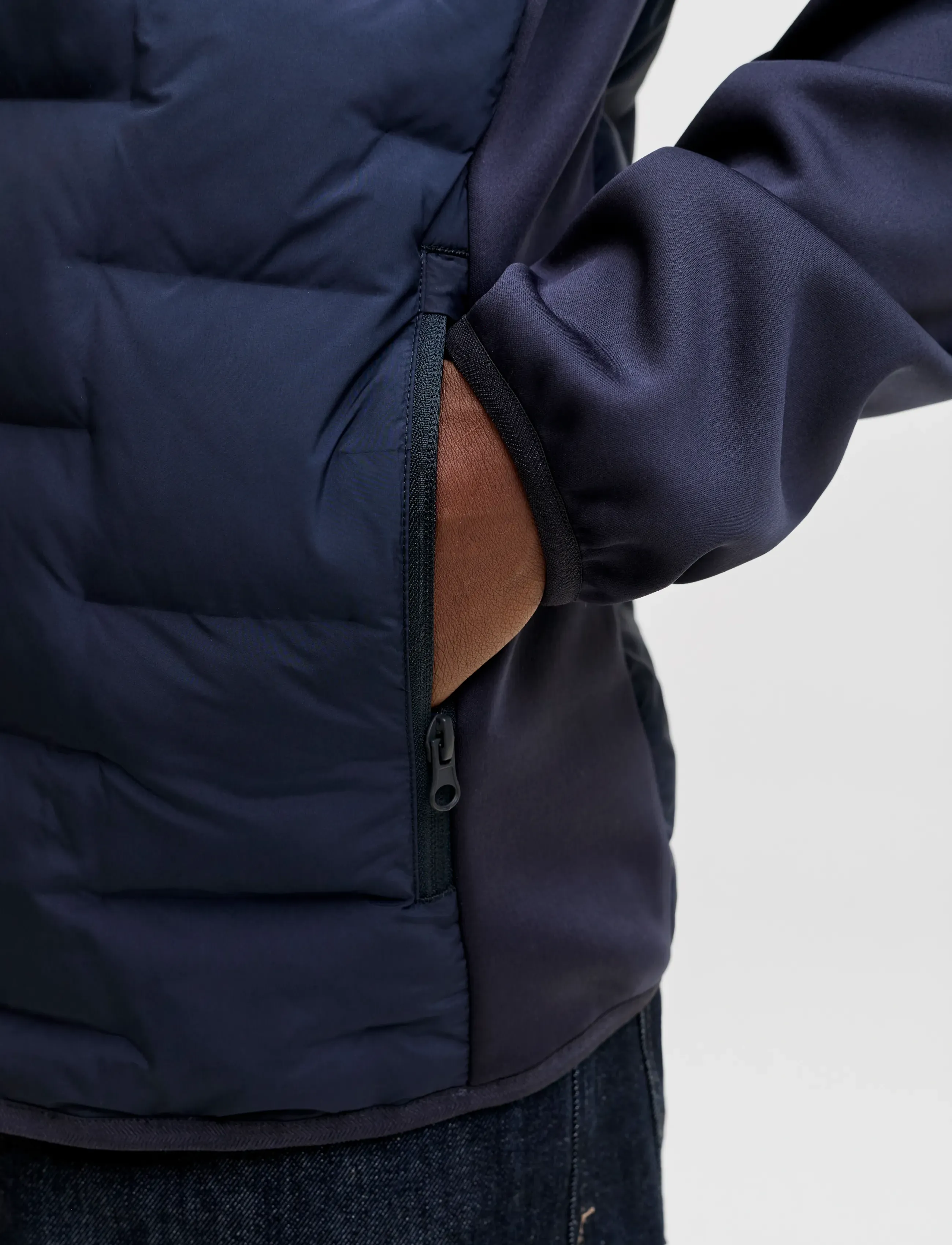 Jack & Jones - JJEPERFECT HYBRID JACKET NOOS - hybrid jackets  - navy blazer - 4