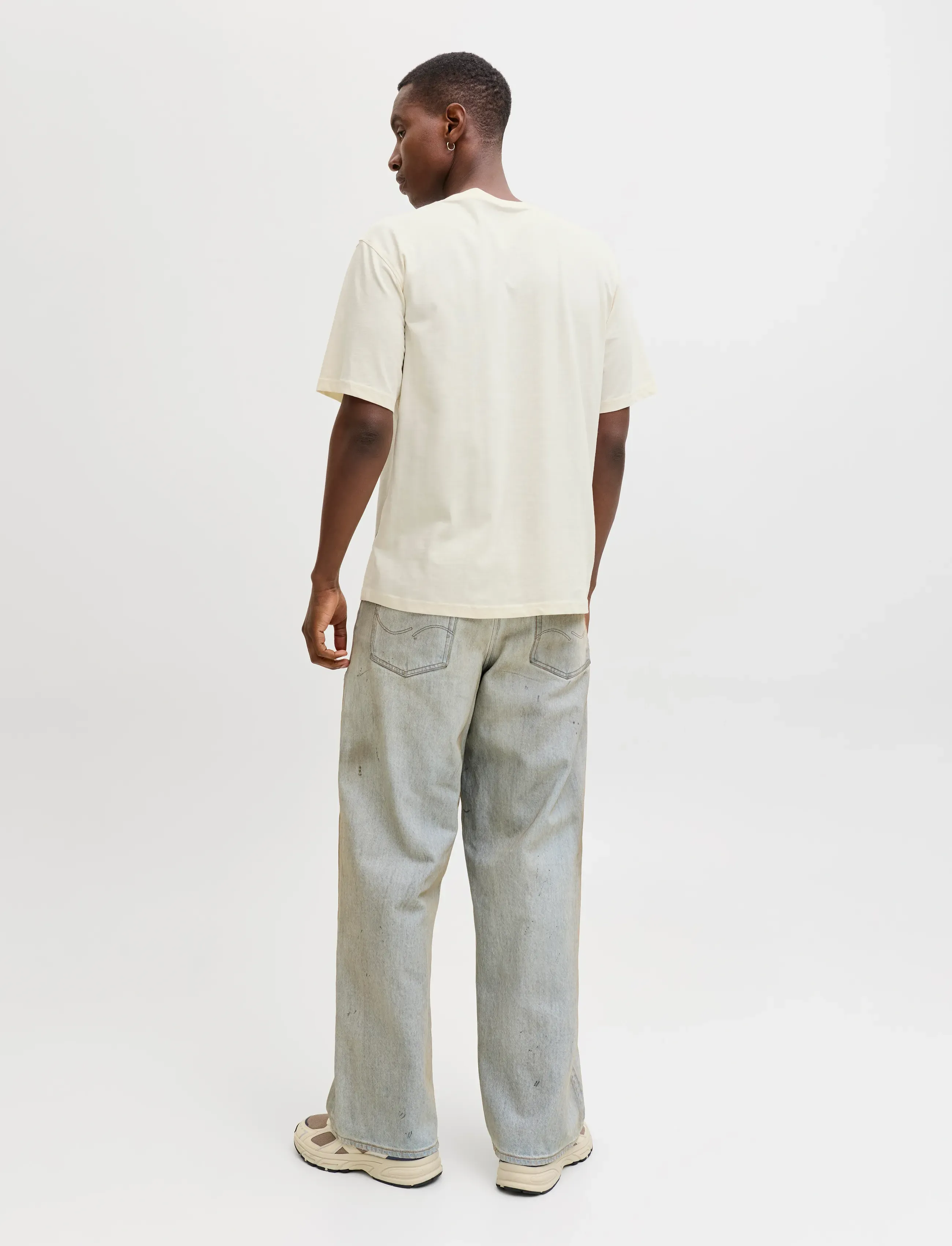 Jack & Jones - JJEDOVER SLUB TEE SS NOOS - short-sleeved t-shirts - antique white - 2