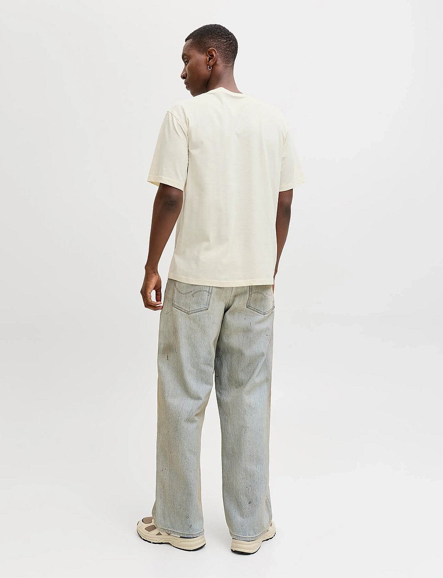 Jack & Jones - JJEDOVER SLUB TEE SS NOOS - kurzärmelige t-shirts - antique white - 2