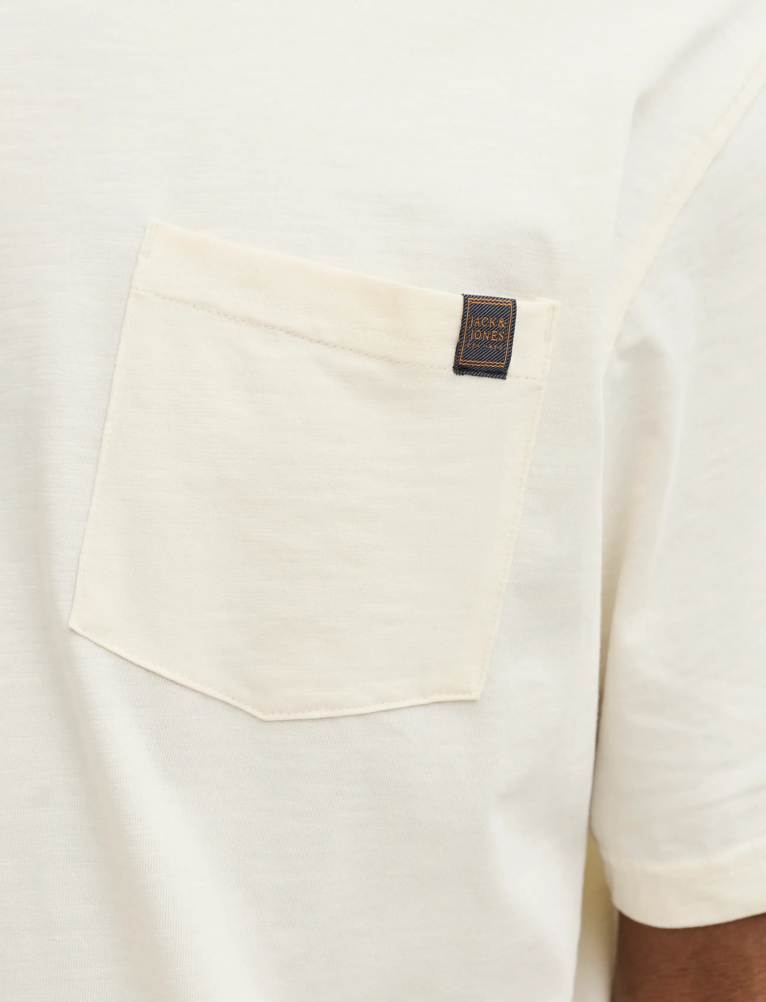 Jack & Jones - JJEDOVER SLUB TEE SS NOOS - short-sleeved t-shirts - antique white - 5