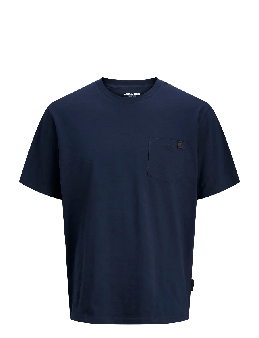 Jack & Jones - JJEDOVER SLUB TEE SS NOOS - kurzärmelige t-shirts - navy blazer - 1