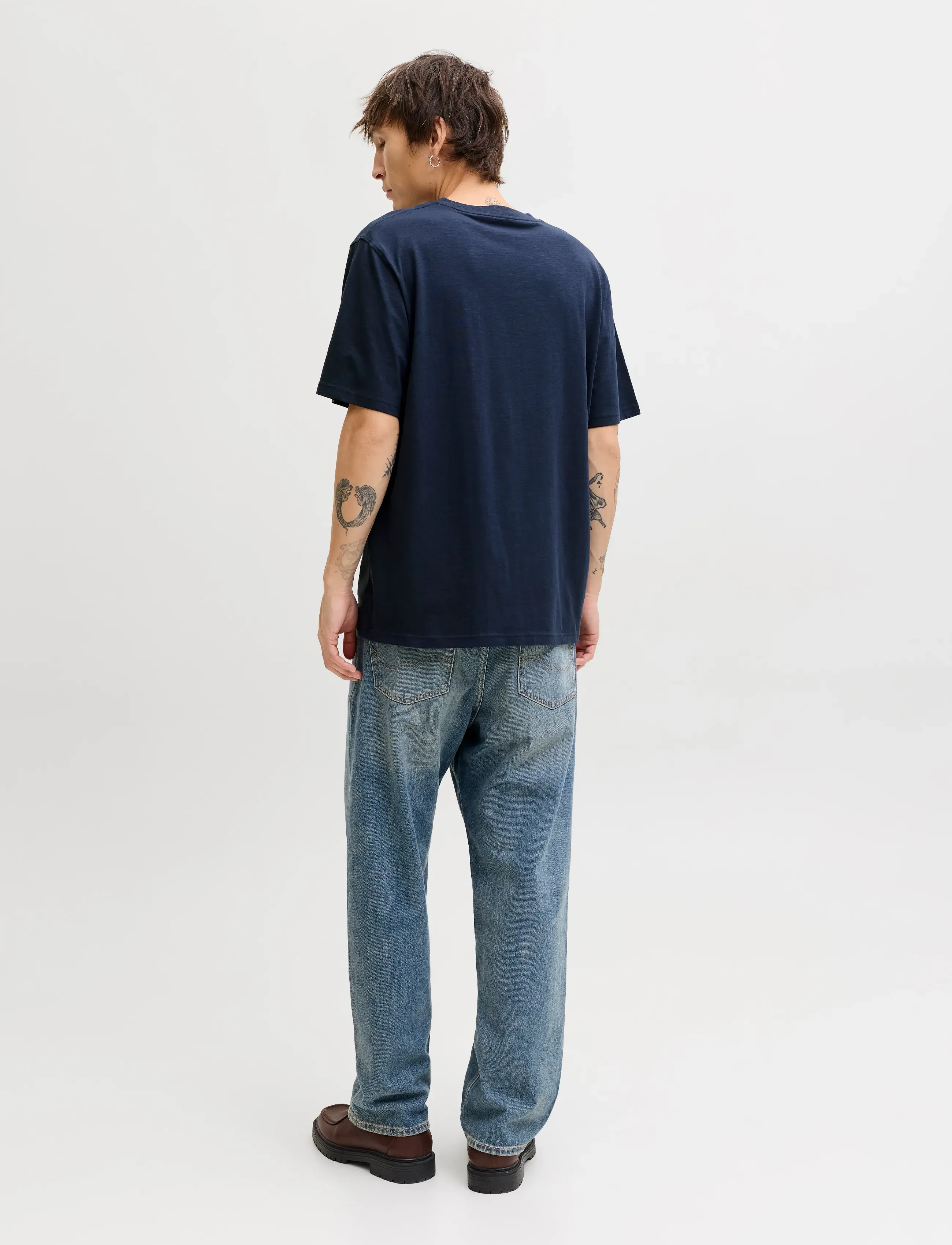 Jack & Jones - JJEDOVER SLUB TEE SS NOOS - lühikeste varrukatega t-särgid - navy blazer - 2