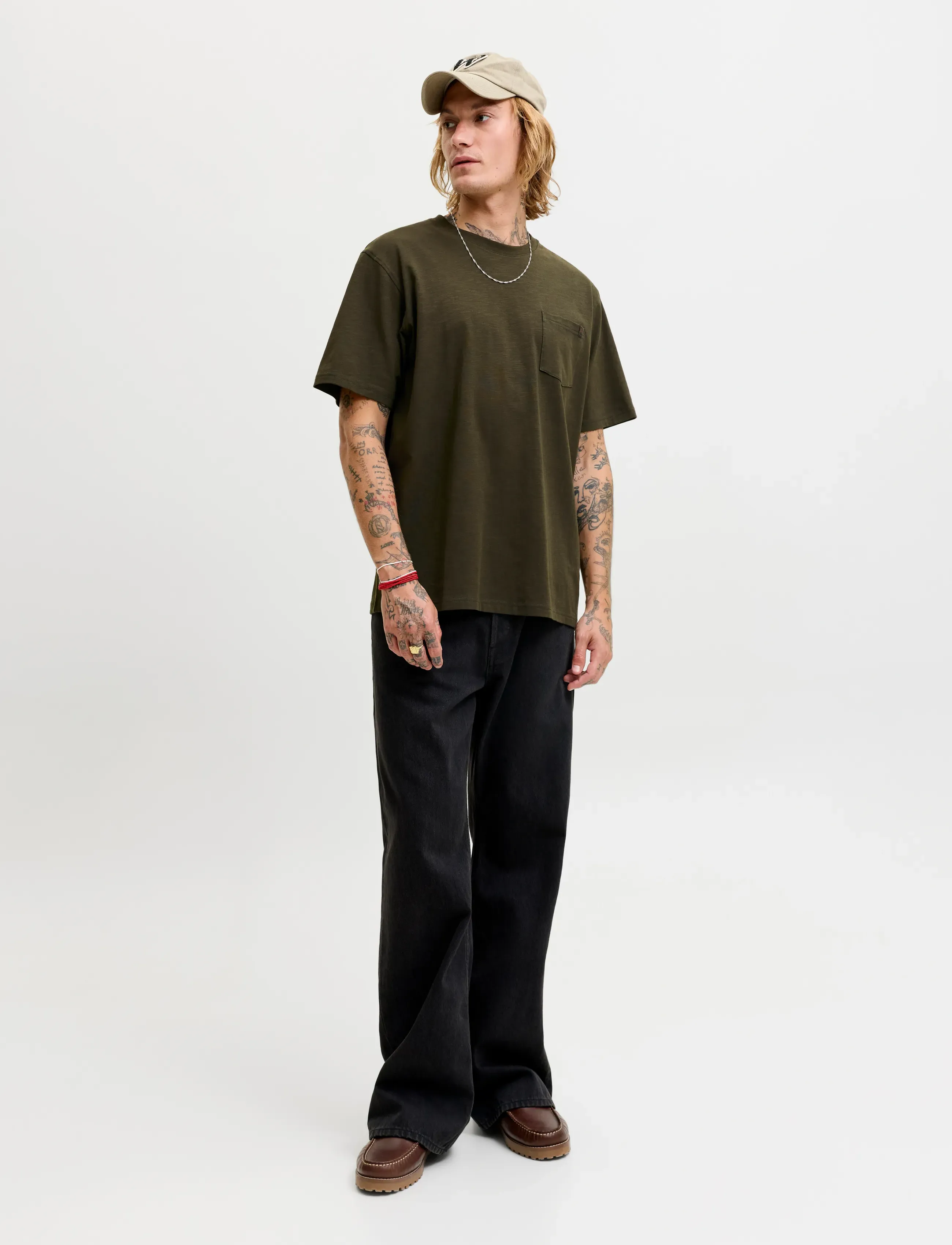 Jack & Jones - JJEDOVER SLUB TEE SS NOOS - lühikeste varrukatega t-särgid - rosin - 4