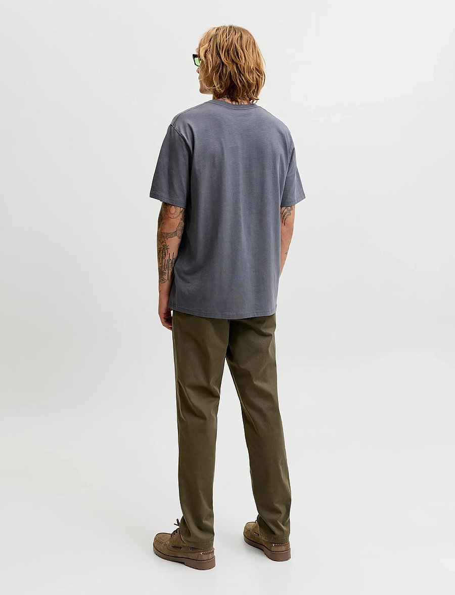 Jack & Jones - JJEDOVER SLUB TEE SS NOOS - kortärmade t-shirts - turbulence - 2