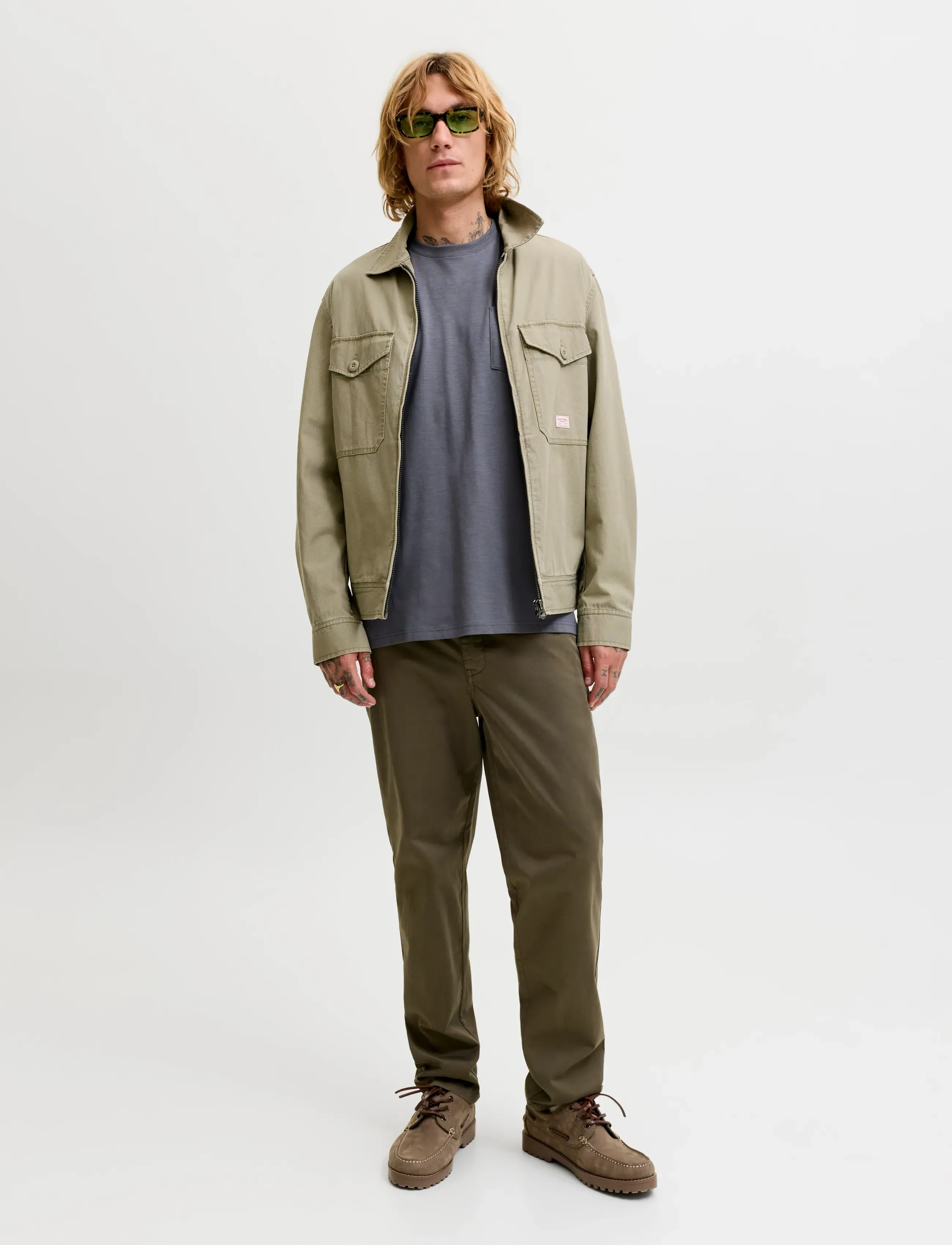 Jack & Jones - JJEDOVER SLUB TEE SS NOOS - kortärmade t-shirts - turbulence - 3
