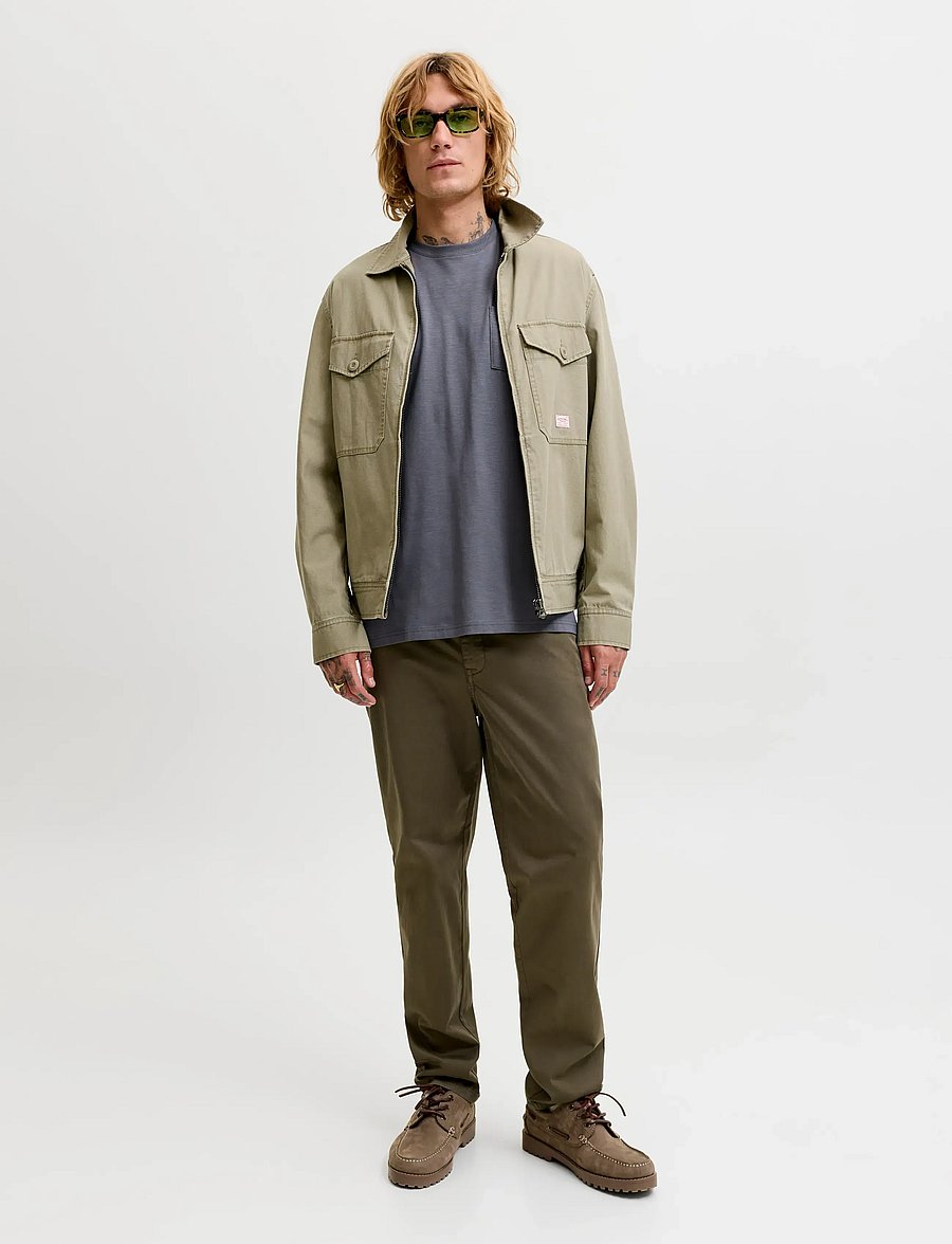 Jack & Jones - JJEDOVER SLUB TEE SS NOOS - kortärmade t-shirts - turbulence - 3