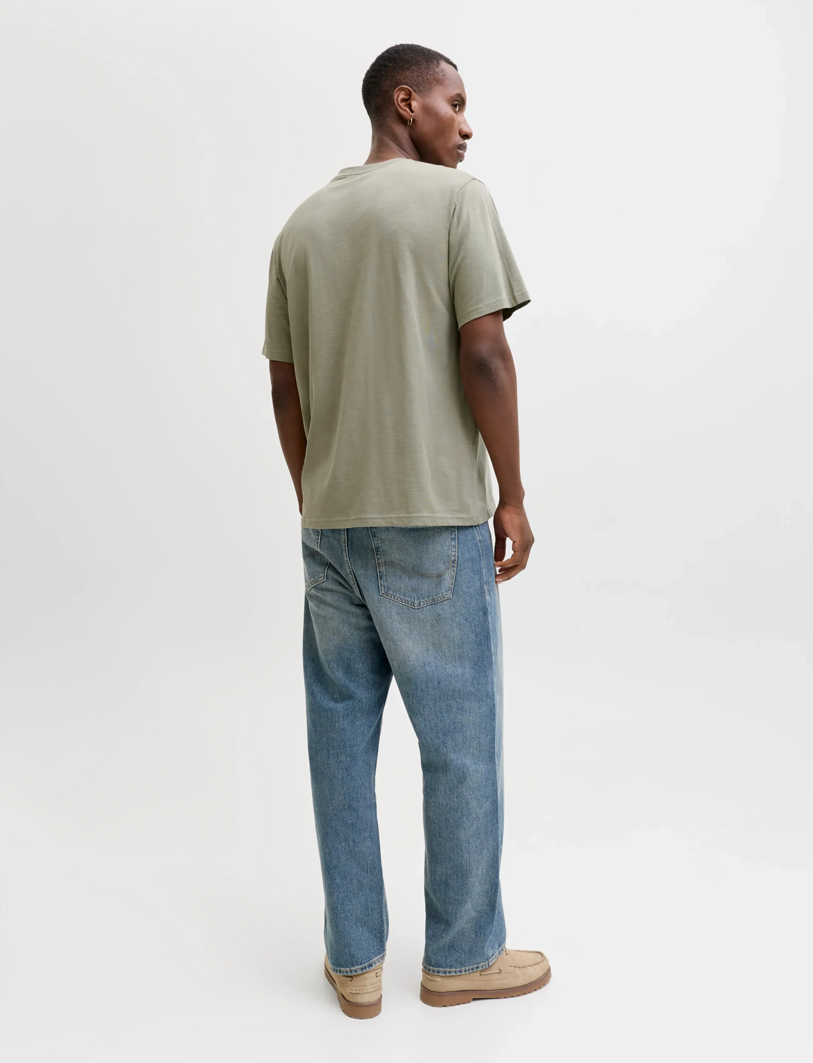 Jack & Jones - JJEDOVER SLUB TEE SS NOOS - kortärmade t-shirts - vetiver - 2