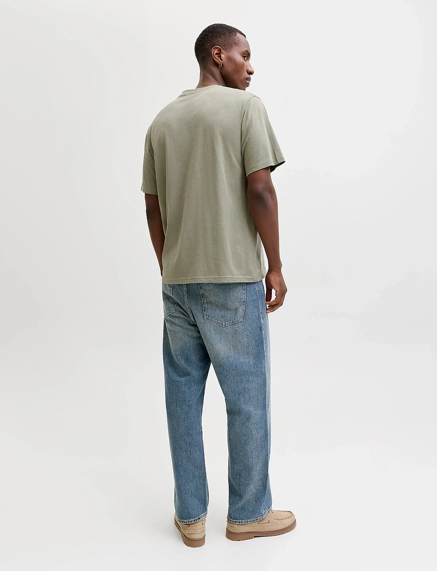 Jack & Jones - JJEDOVER SLUB TEE SS NOOS - kortärmade t-shirts - vetiver - 2