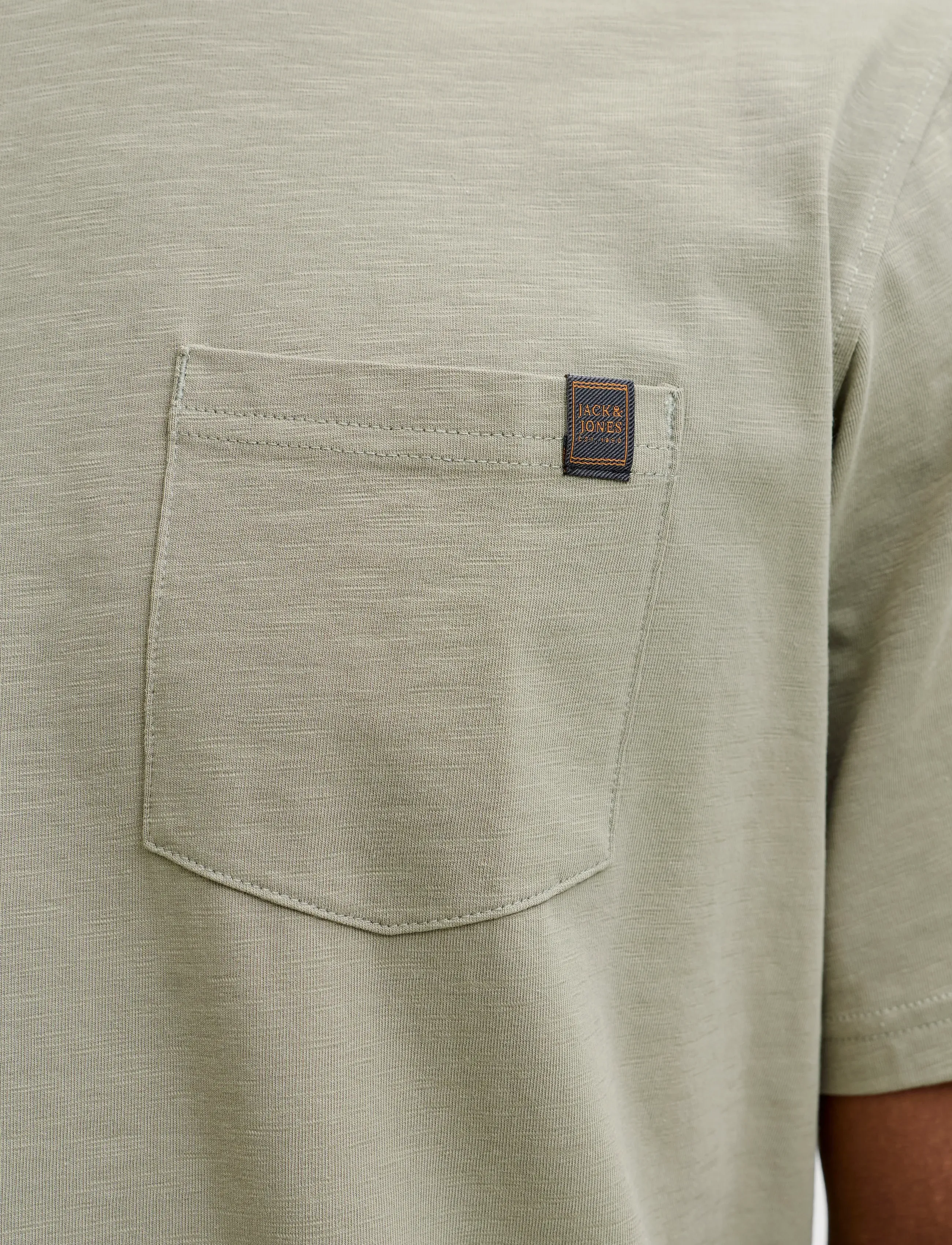 Jack & Jones - JJEDOVER SLUB TEE SS NOOS - kortärmade t-shirts - vetiver - 4