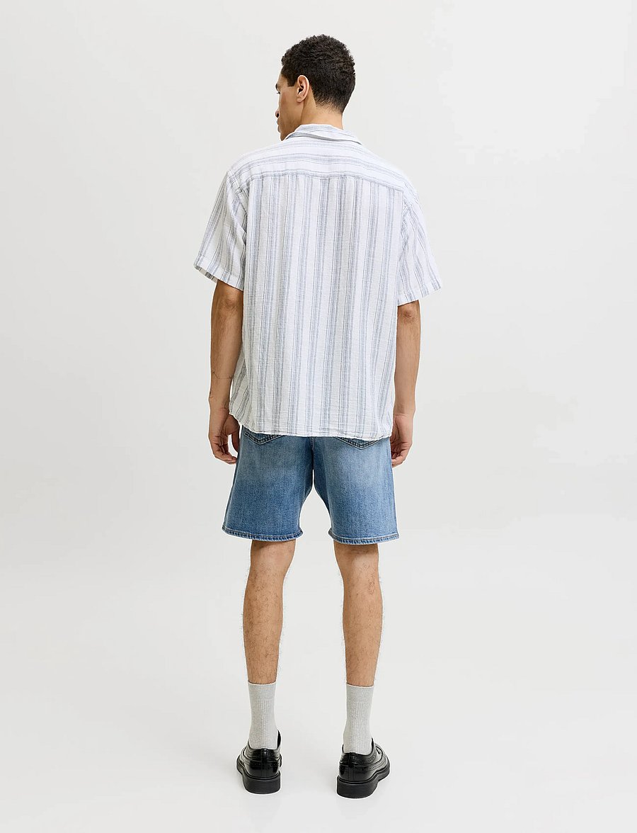 Jack & Jones - JJELIAM RESORT SHIRT SS SN - stribede skjorter - celestial blue - 2