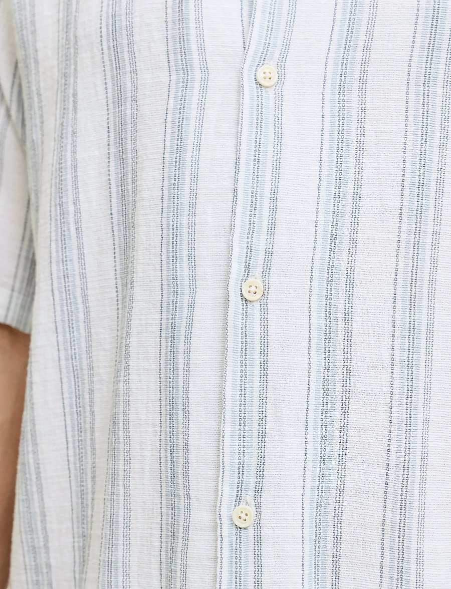 Jack & Jones - JJELIAM RESORT SHIRT SS SN - stribede skjorter - celestial blue - 4