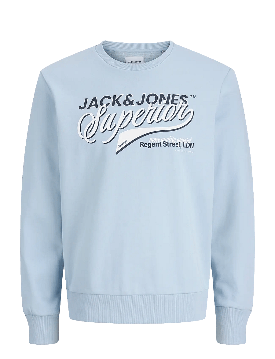 Jack & Jones - JJELOGO SWEAT CREW NECK 2 COL SS26 - collections - celestial blue - 1
