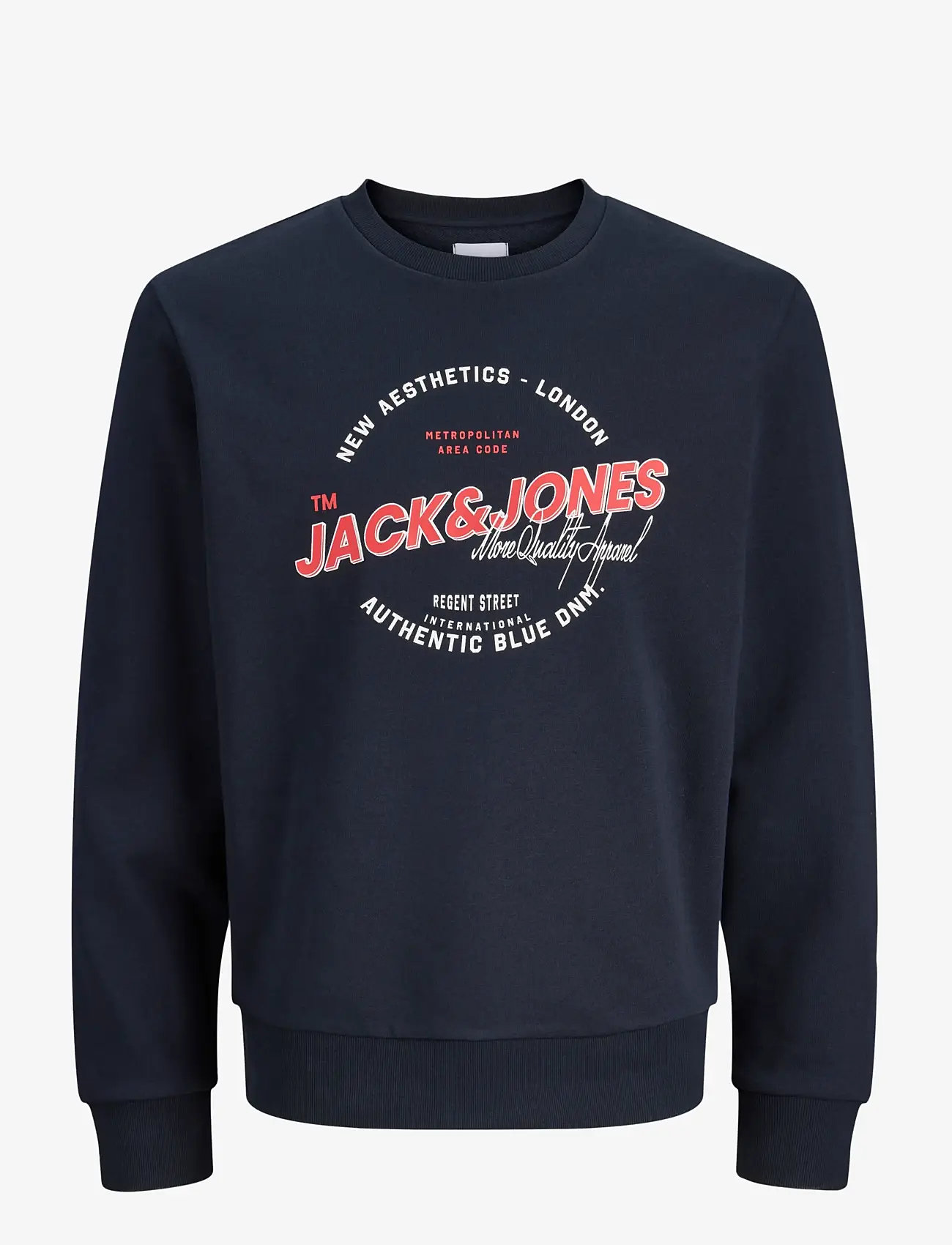 Jack & Jones - JJELOGO SWEAT CREW NECK 2 COL SS26 - kollektioner - sky captain - 1