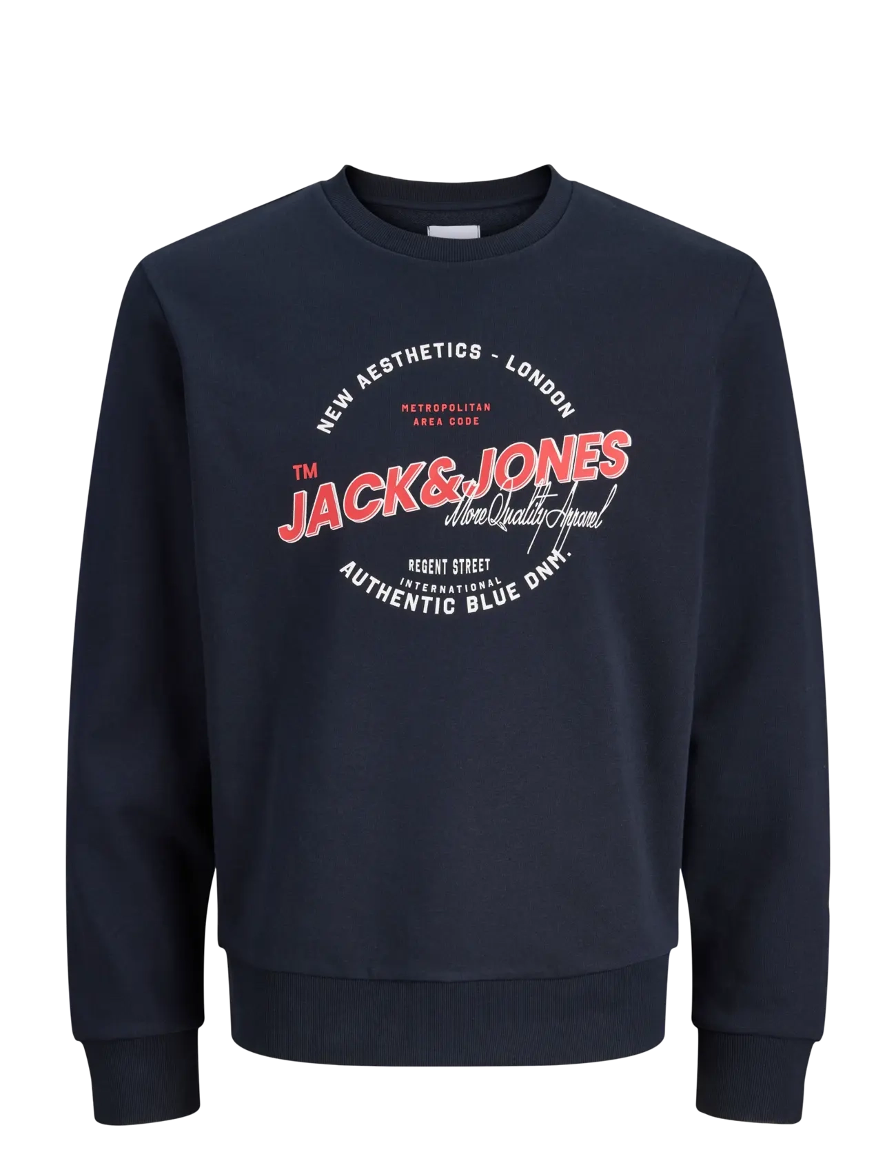Jack & Jones JJELOGO SWEAT CREW NECK 2 COL SS26 - Wintersparnisse - SKY CAPTAIN / navy