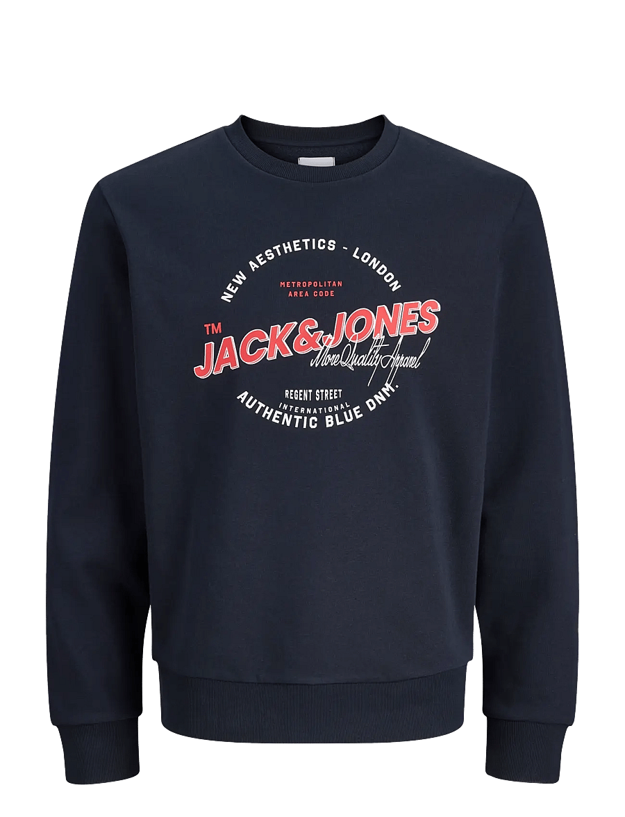 Jack & Jones - JJELOGO SWEAT CREW NECK 2 COL SS26 - collections - sky captain - 1