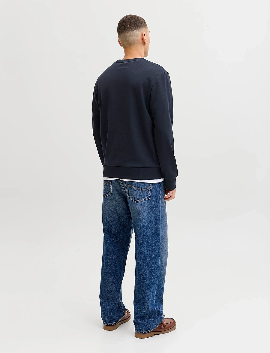 Jack & Jones - JJELOGO SWEAT CREW NECK 2 COL SS26 - collections - sky captain - 3