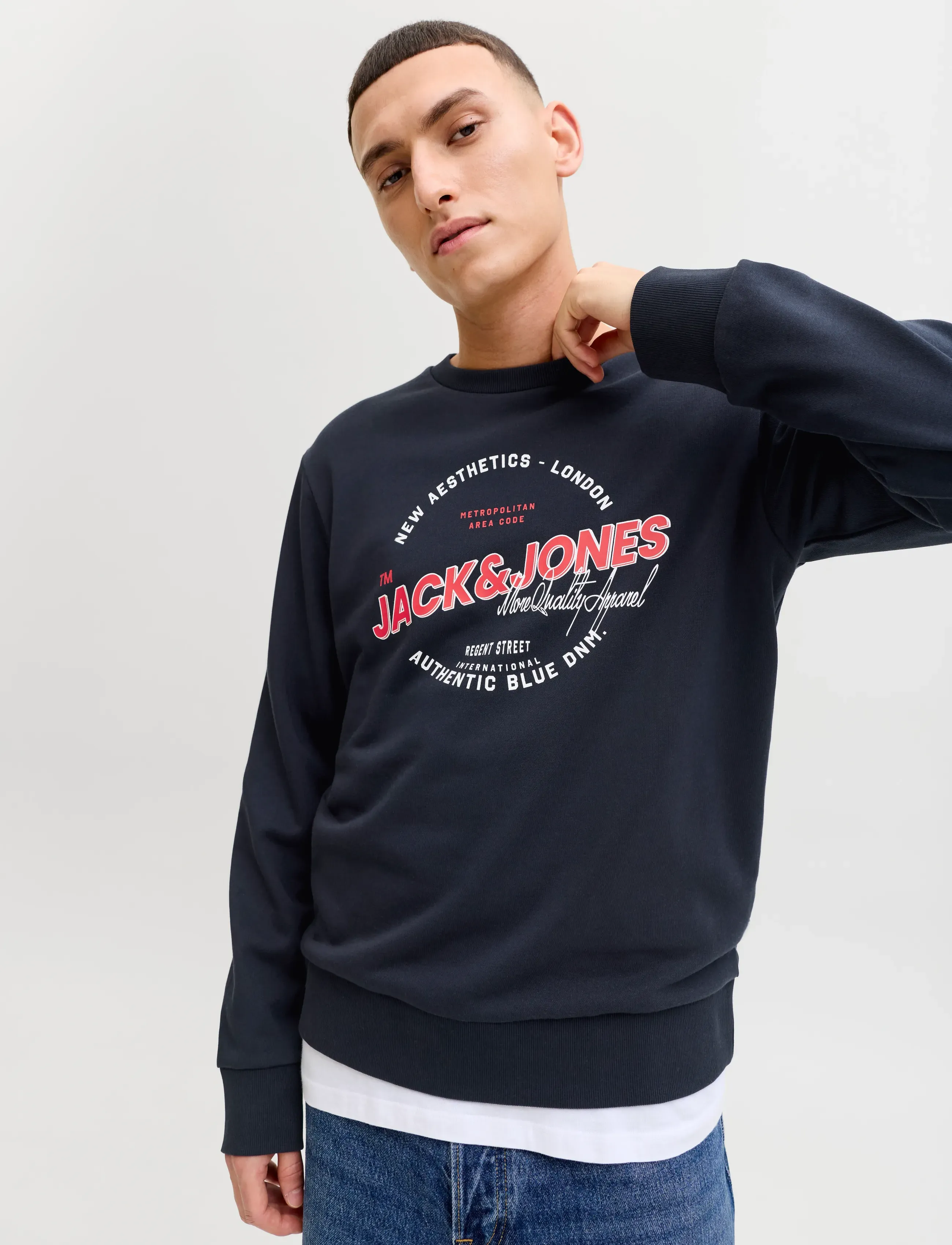 JACK & JONES Jjelogo Sweat Crew Neck 2 Col Ss26 sweatshirts herr – bild 5