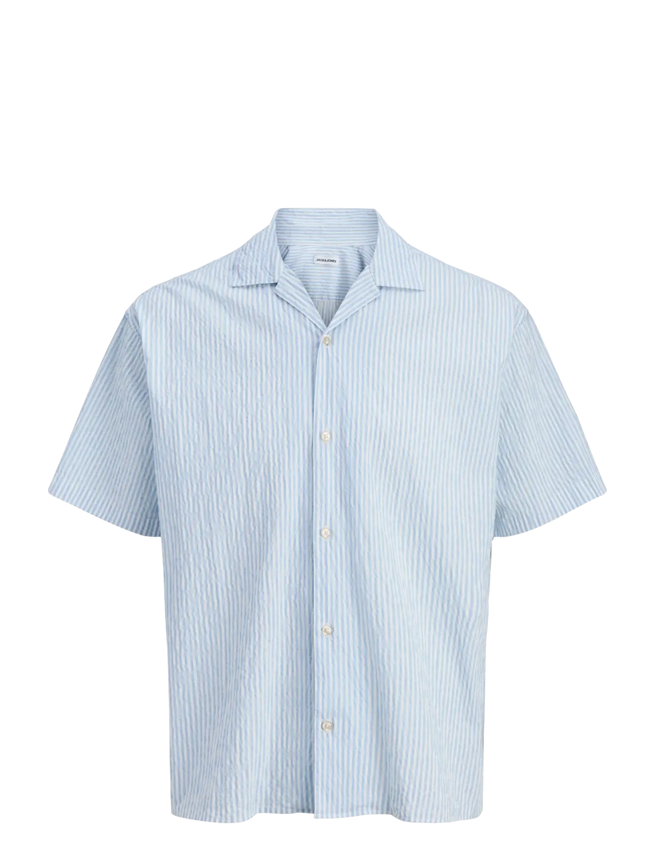 Jack & Jones JJMILO SEERSUCKER RESORT SHIRT SS - Vabaajasärgid - CASHMERE BLUE / blue