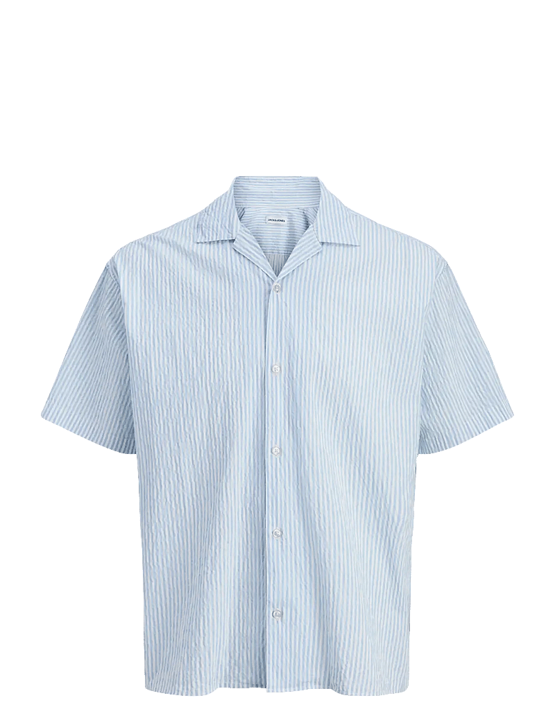 Jack & Jones - JJMILO SEERSUCKER RESORT SHIRT SS - lühikeste varrukatega särgid - cashmere blue - 1