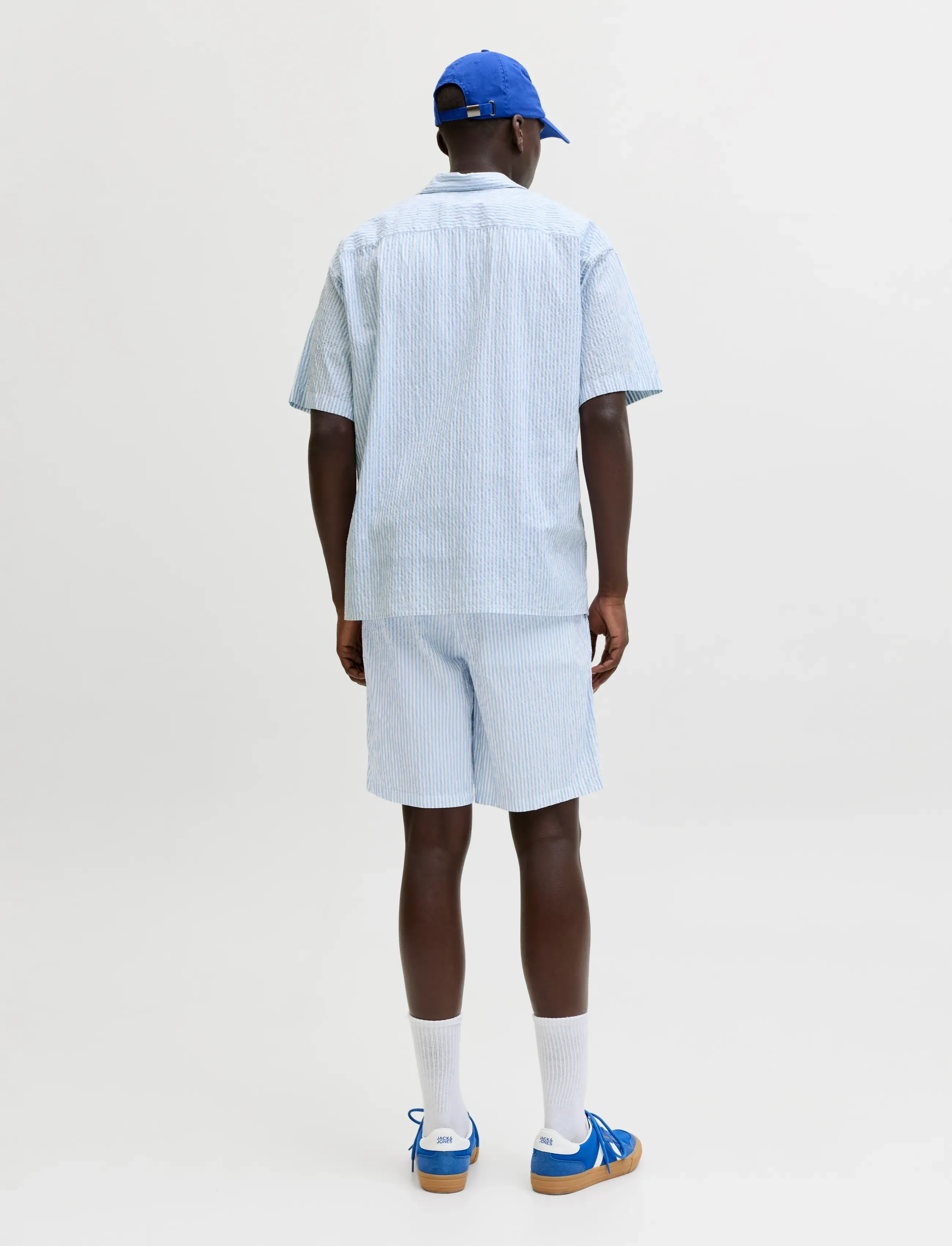 Jack & Jones - JJMILO SEERSUCKER RESORT SHIRT SS - kurzarmhemden - cashmere blue - 3