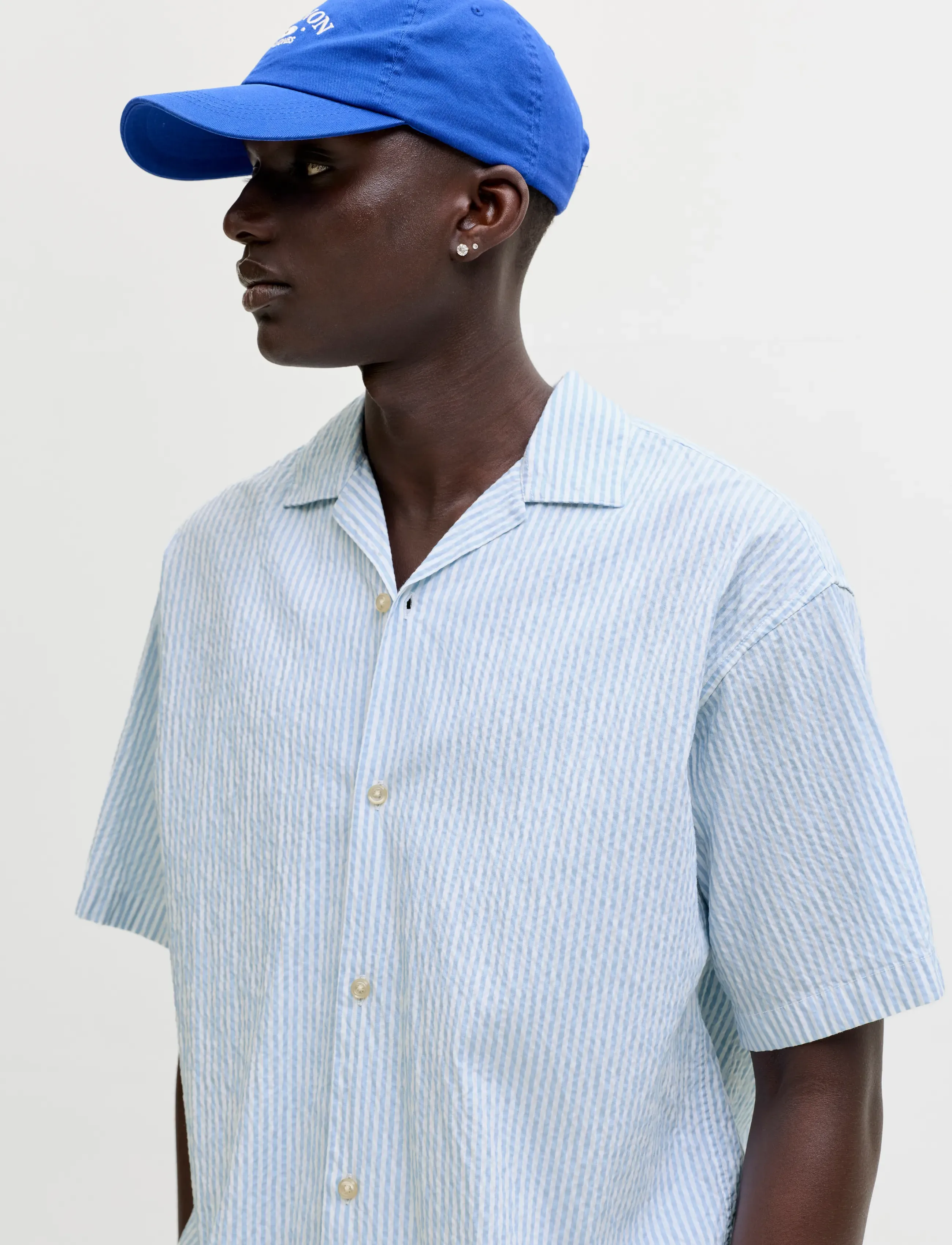 JACK & JONES Jjmilo Seersucker Resort Shirt Ss kortärmade skjortor herr – bild 5